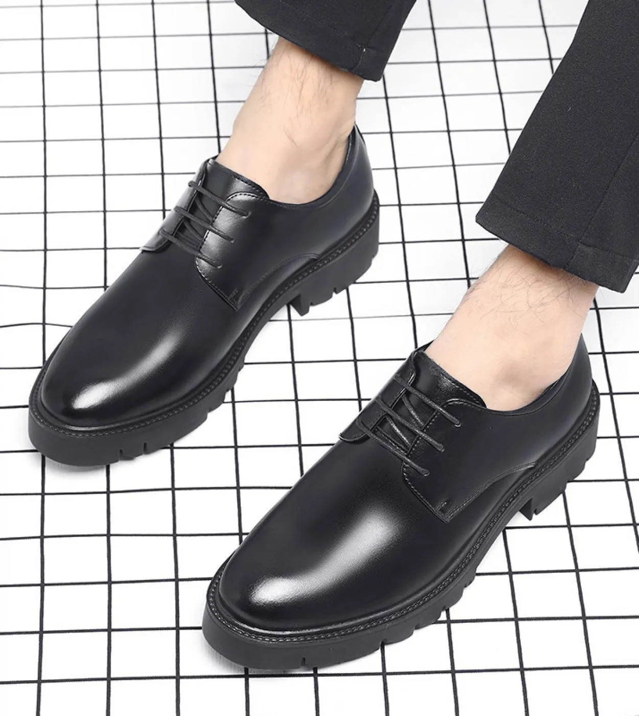 10 cm8 cm5 cm di Altezza Crescente Uomini di Affari Scarpe Da Sera Spessa Suola Uomo Sollevato Oxford Quattro Stagioni uomo sc