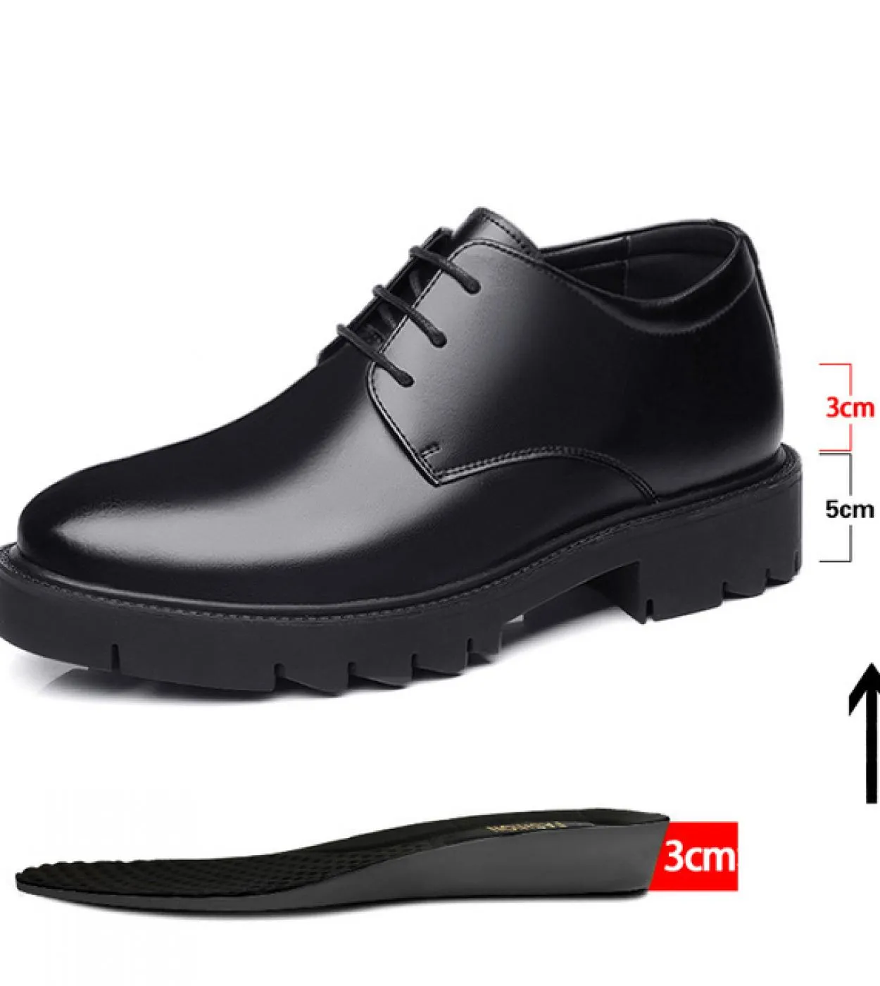 10 cm8 cm5 cm di Altezza Crescente Uomini di Affari Scarpe Da Sera Spessa Suola Uomo Sollevato Oxford Quattro Stagioni uomo sc