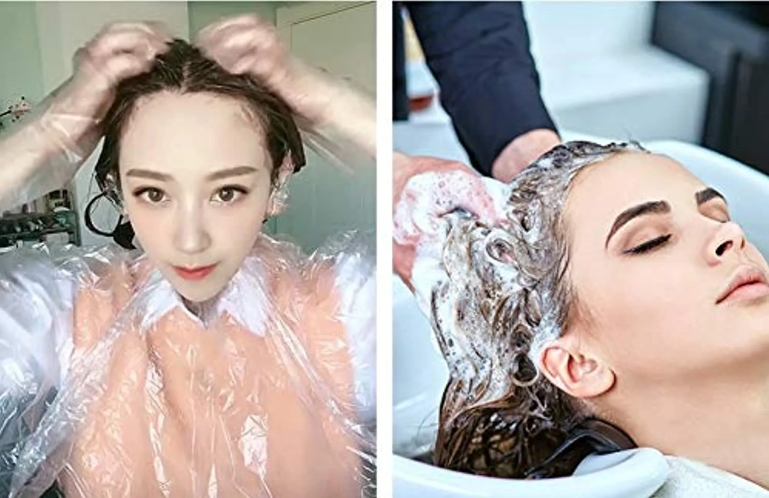 100PCS Mantelle Monouso Usa e Getta Trasparenti Taglio di Capelli Lunghezza per Parrucchieri Barbieri Hair Salon Impermeabile Sp