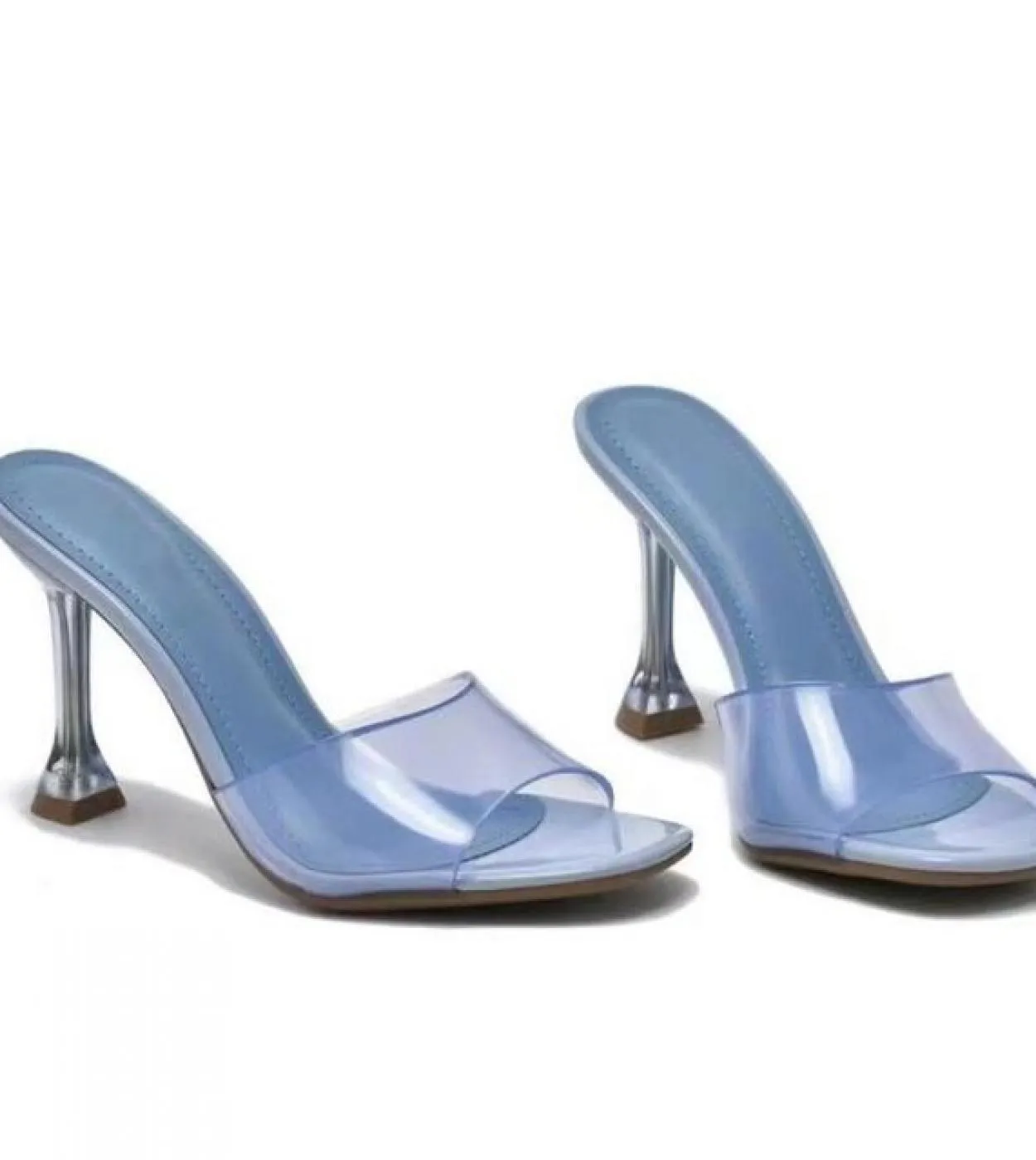 2022 estate nuove donne eleganti sandali tinta unita scarpe da ufficio design di marca di lusso uscire pantofole tacchi scarpe d