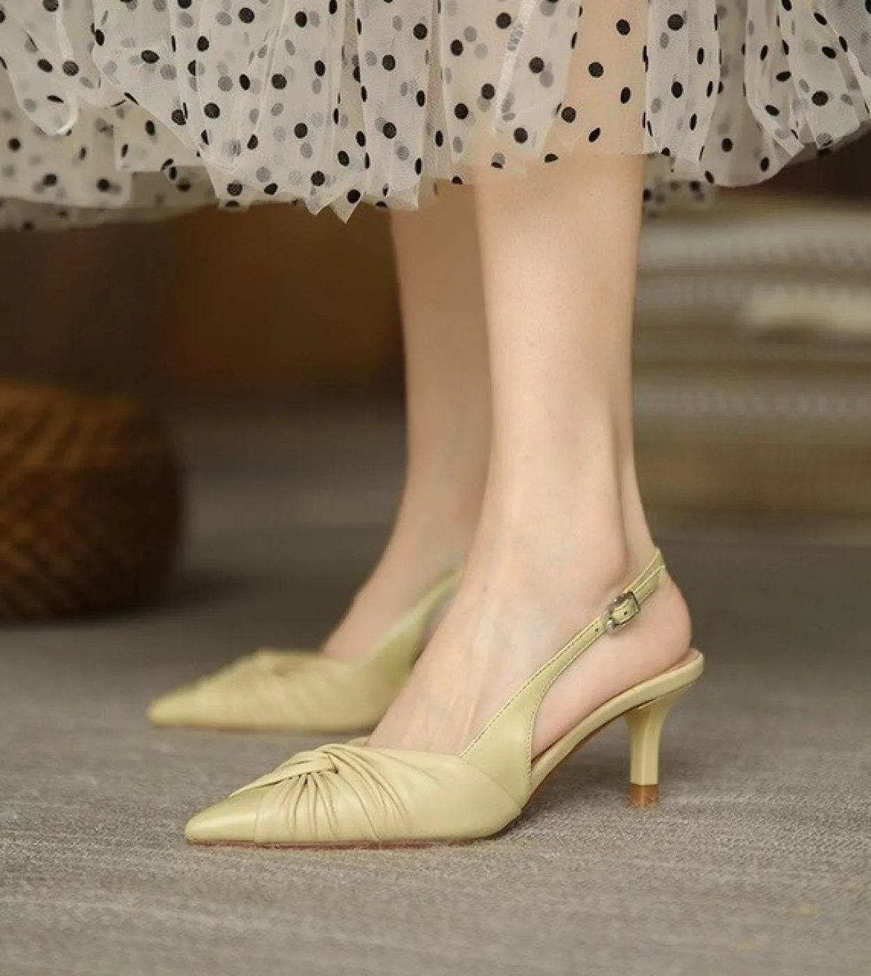5cm Ol Office Lady Shoes Décolleté con punta a punta Scarpe eleganti da donna Tacchi alti gialli Scarpe da donna con tacco sotti