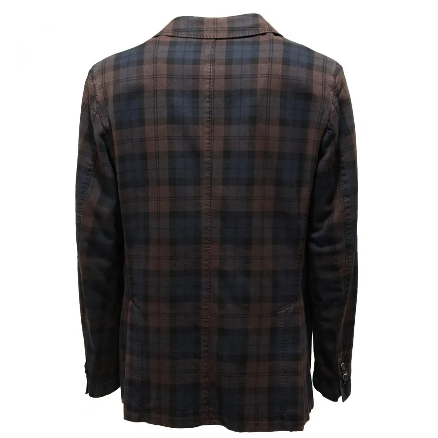 93954 giacca marrone e blu BRANDO giacche uomo jacket men