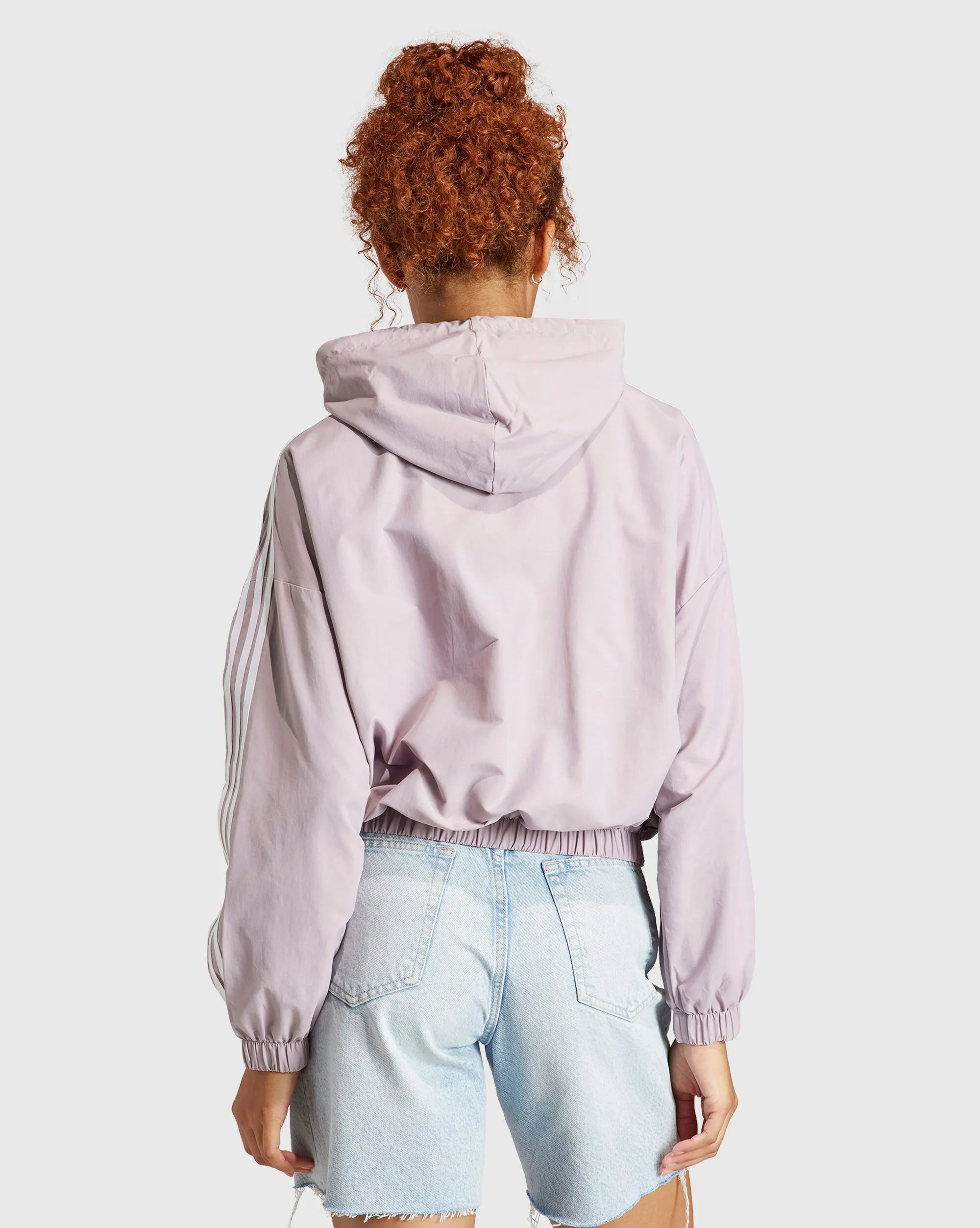 Adidas Giacca a vento Essentials 3-Stripes Woven Rosa Donna