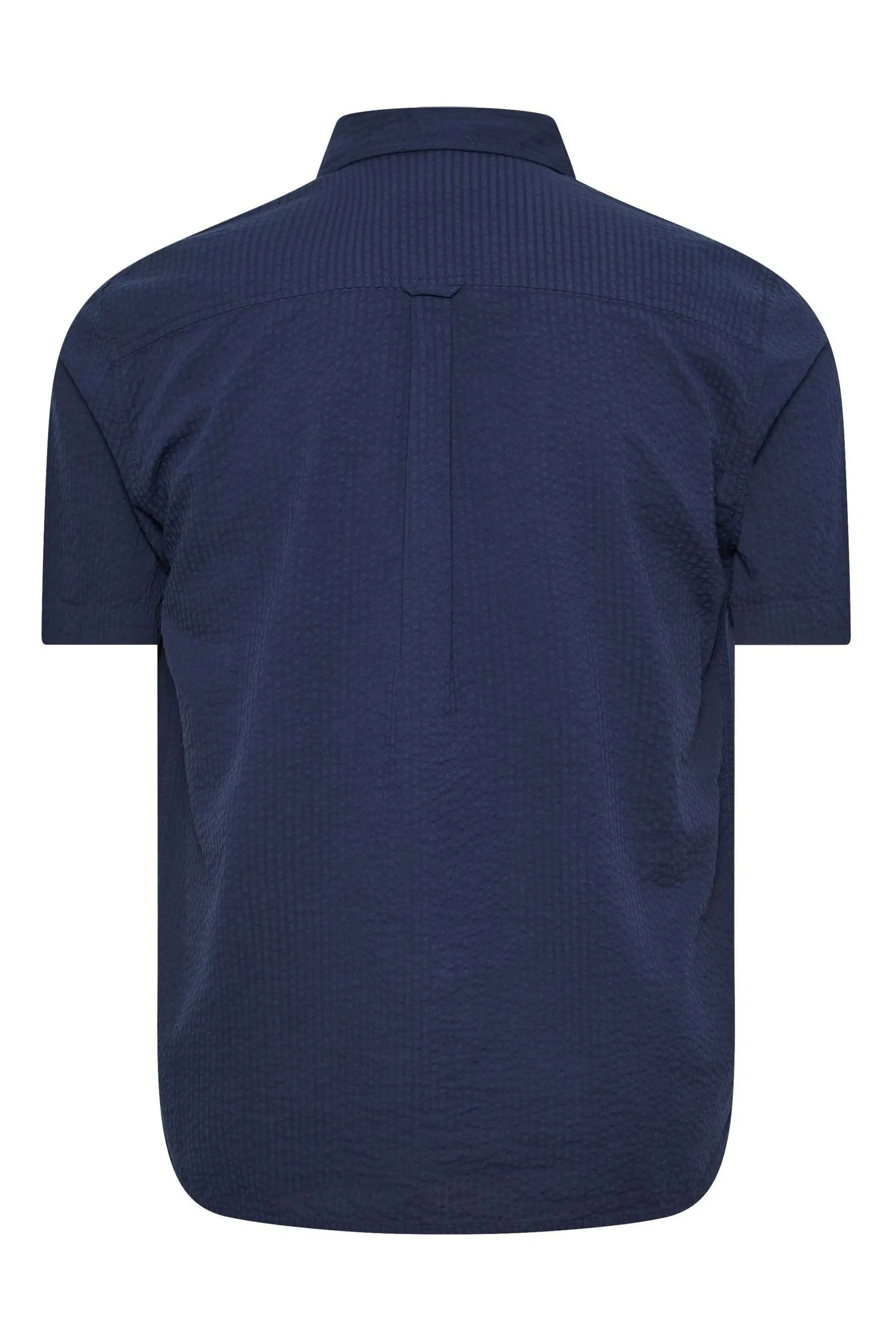 BadRhino Big & Tall Camicia in Seersucker Revere Neck 100% Cotone    
