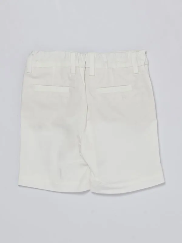 Bermuda neonato Fay in cotone stretch Avorio