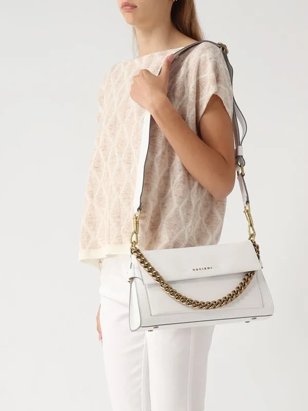 Borsa donna Orciani Missy Longuette Couture in pelle Bianco