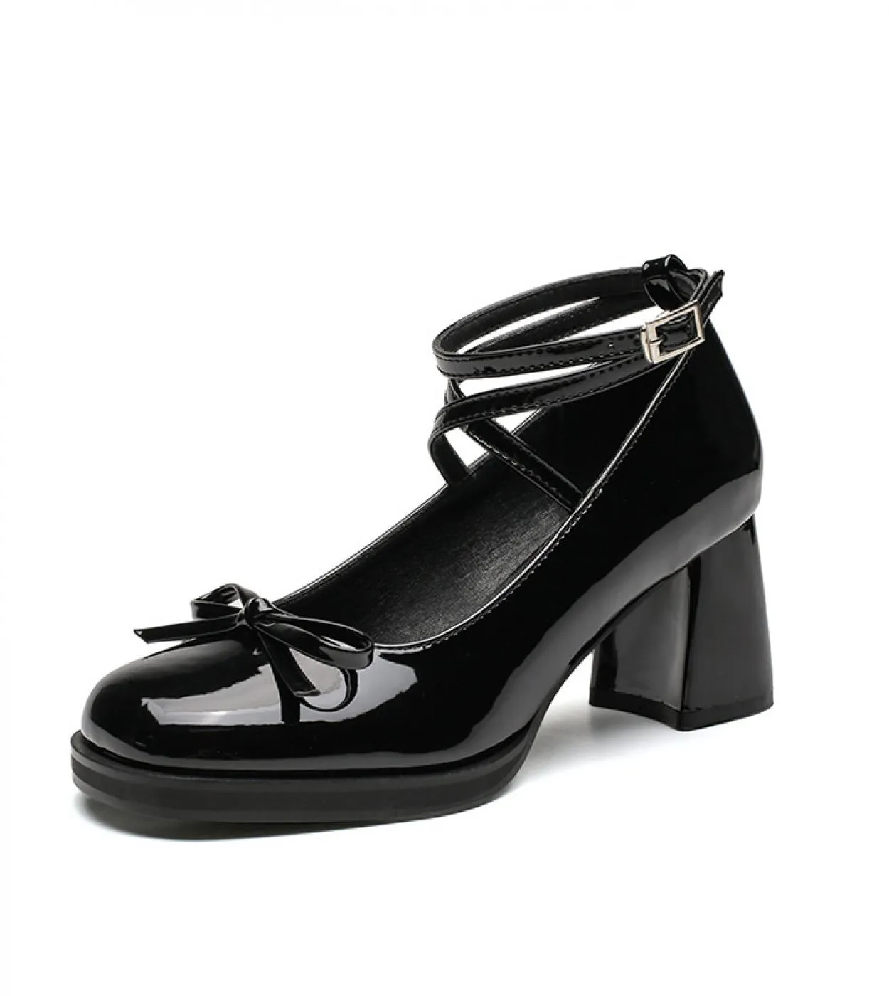 Bow Lolita Shoes For Women Tacchi alti Eleganti scarpe da donna per il 2022 Designer Luxury Autumn Mary Jane Shoes Platform Free