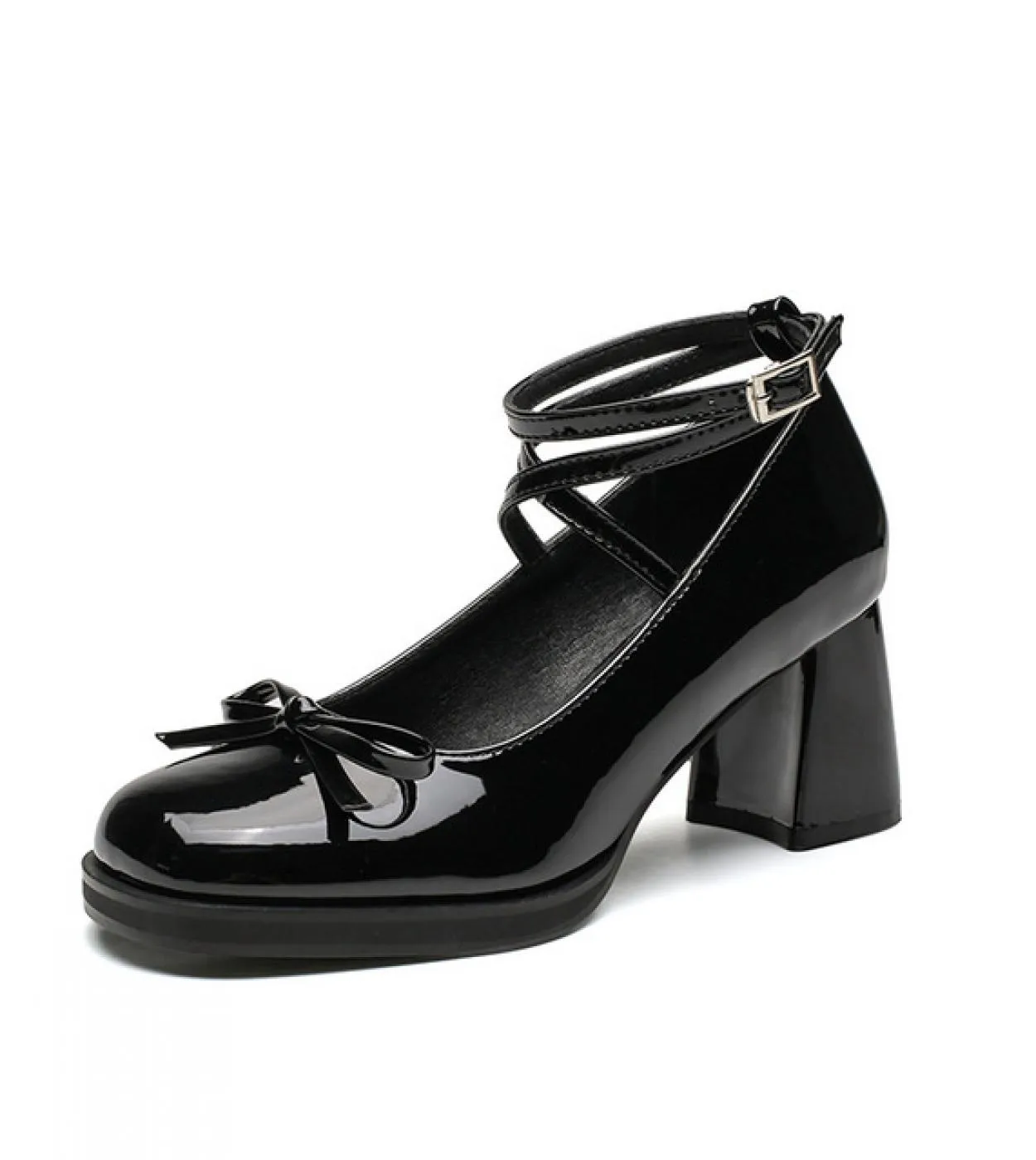 Bow Lolita Shoes For Women Tacchi alti Eleganti scarpe da donna per il 2022 Designer Luxury Autumn Mary Jane Shoes Platform Free