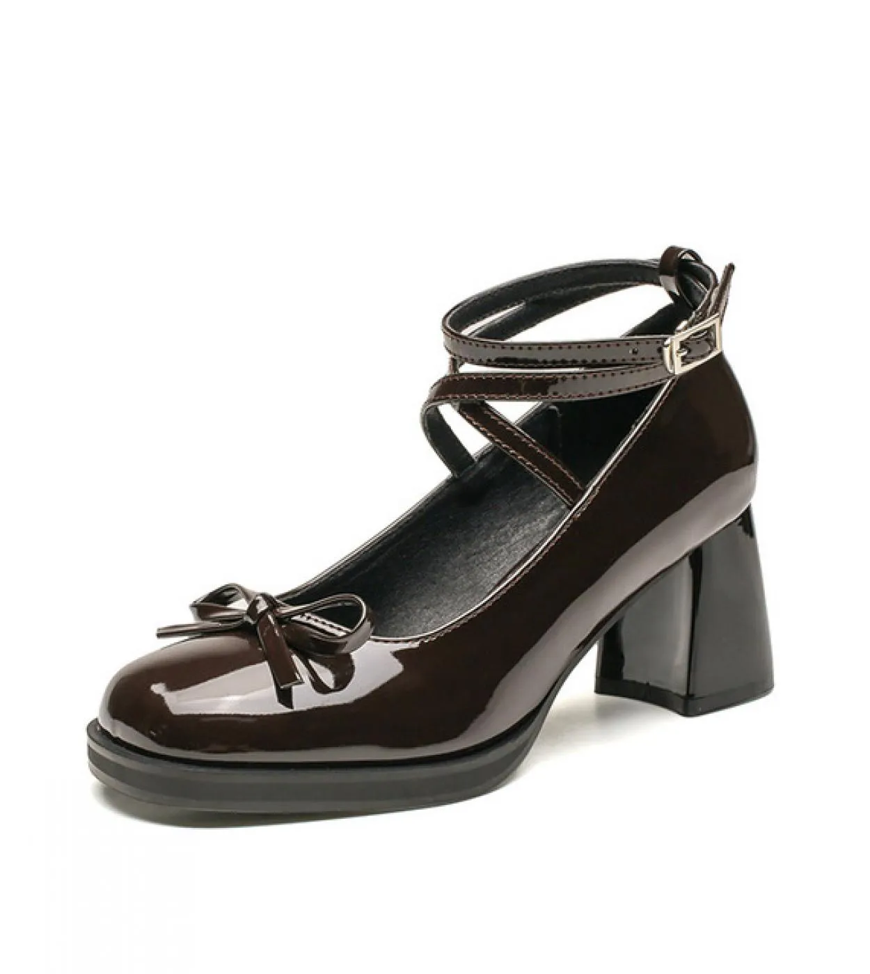 Bow Lolita Shoes For Women Tacchi alti Eleganti scarpe da donna per il 2022 Designer Luxury Autumn Mary Jane Shoes Platform Free