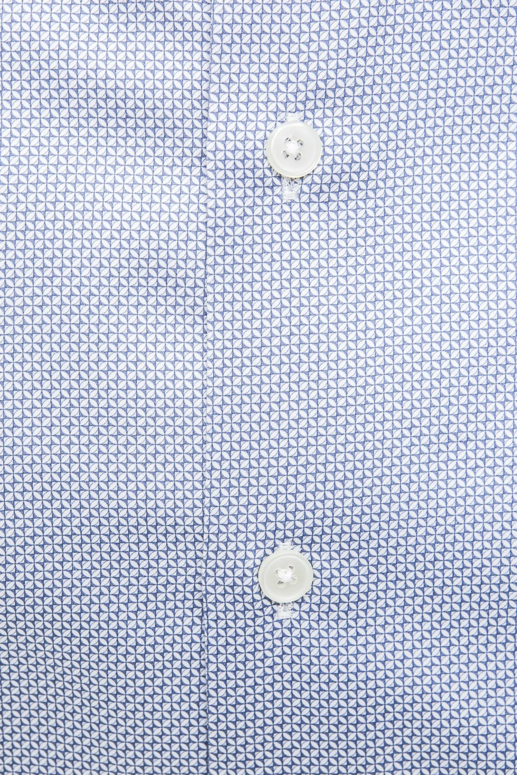 Camicia bianca fantasia azzurra | Robert Friedman