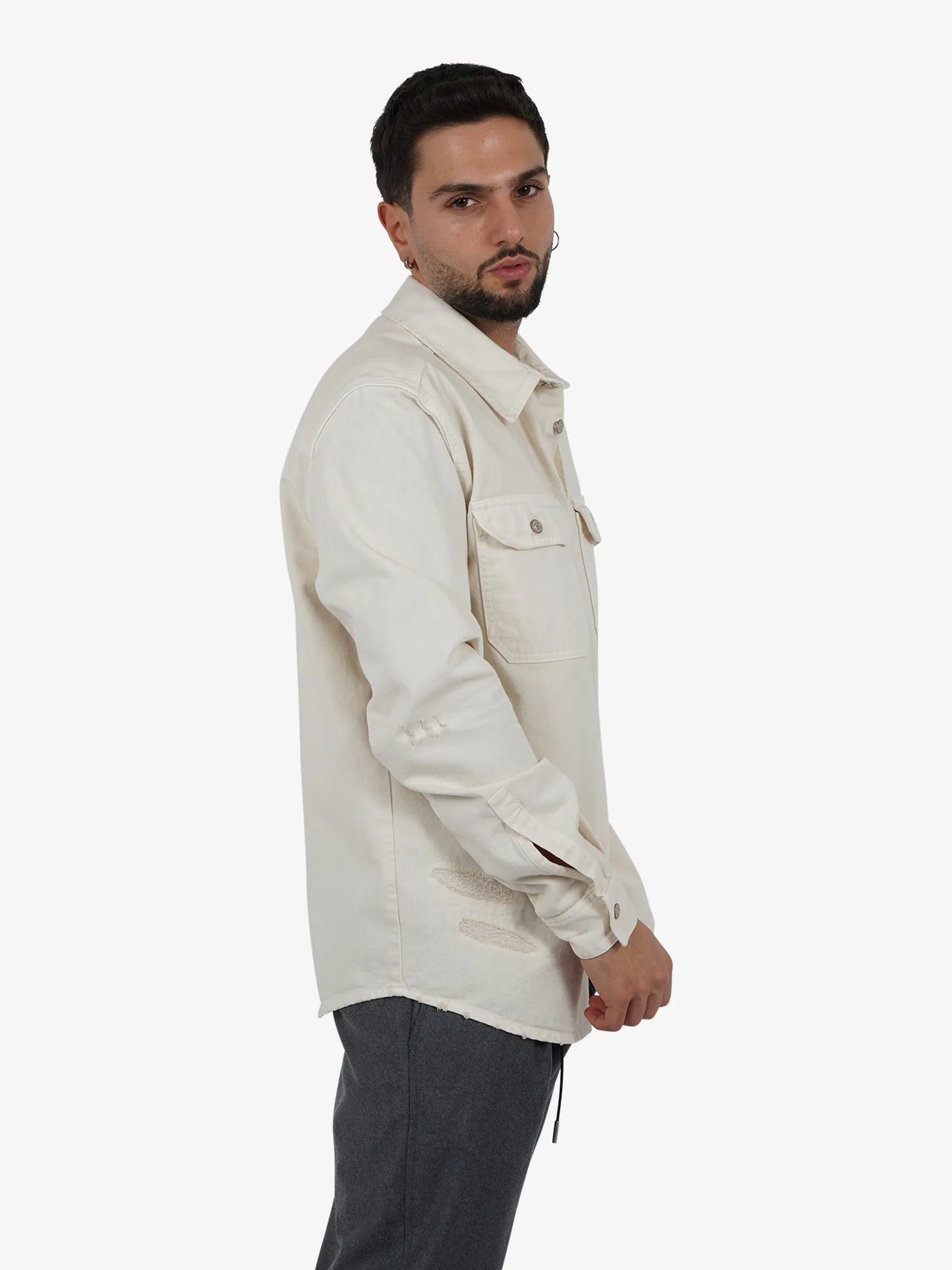 Camicia Bull XCM7170 uomo cotone panna