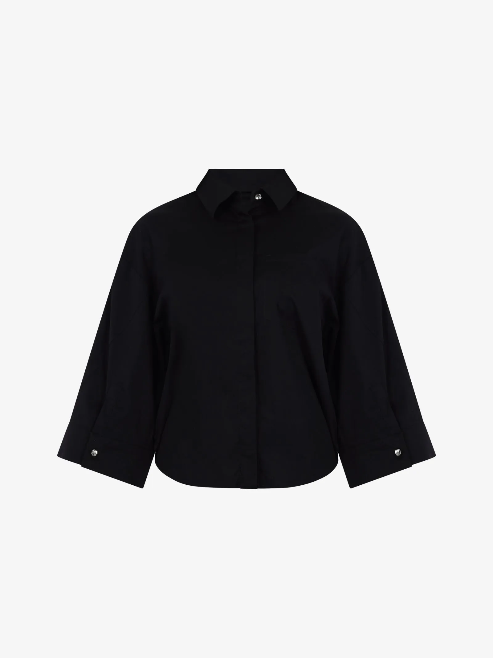 Camicia CA137 donna cotone nero