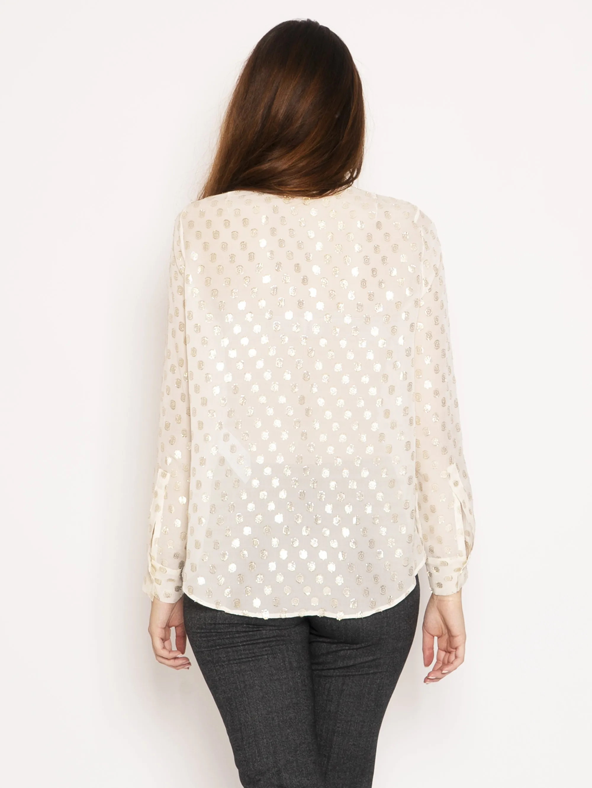 Camicia con Pois - Beige