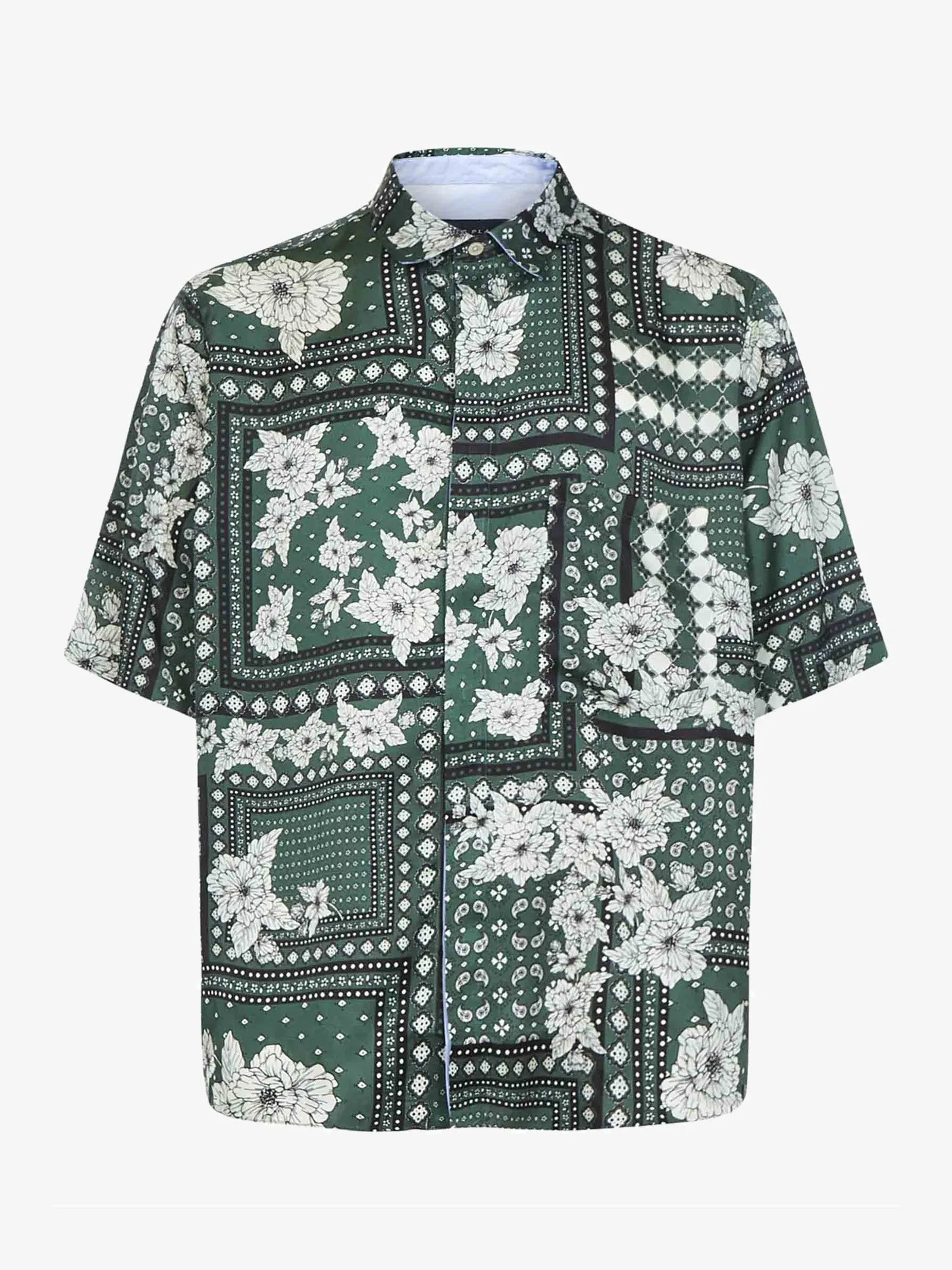 Camicia Miami stampa uomo verde