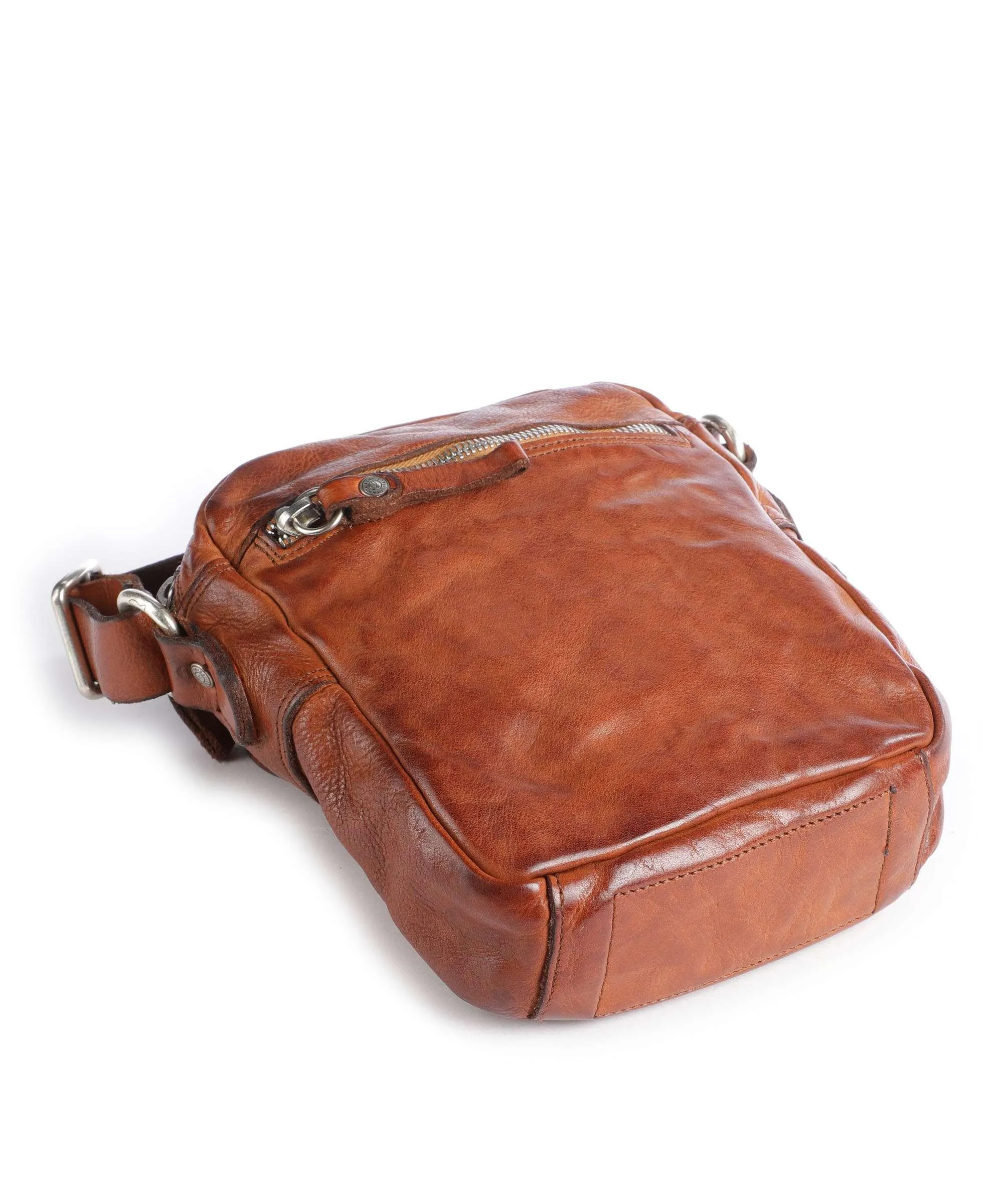  Campomaggi Borsa a tracolla pelle di vacchetta finemente grana cognac  