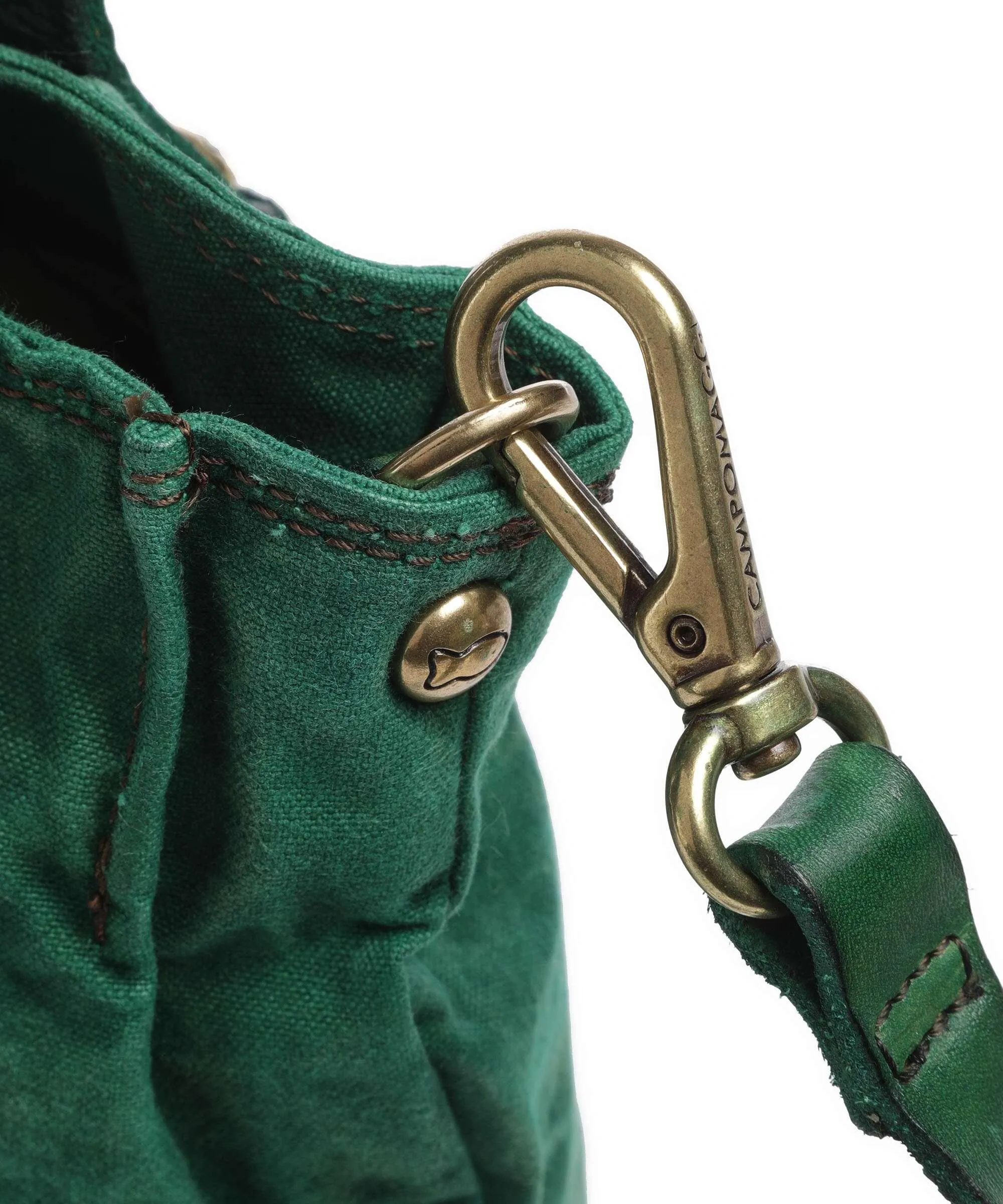  Campomaggi Borsa shopper tela verde  