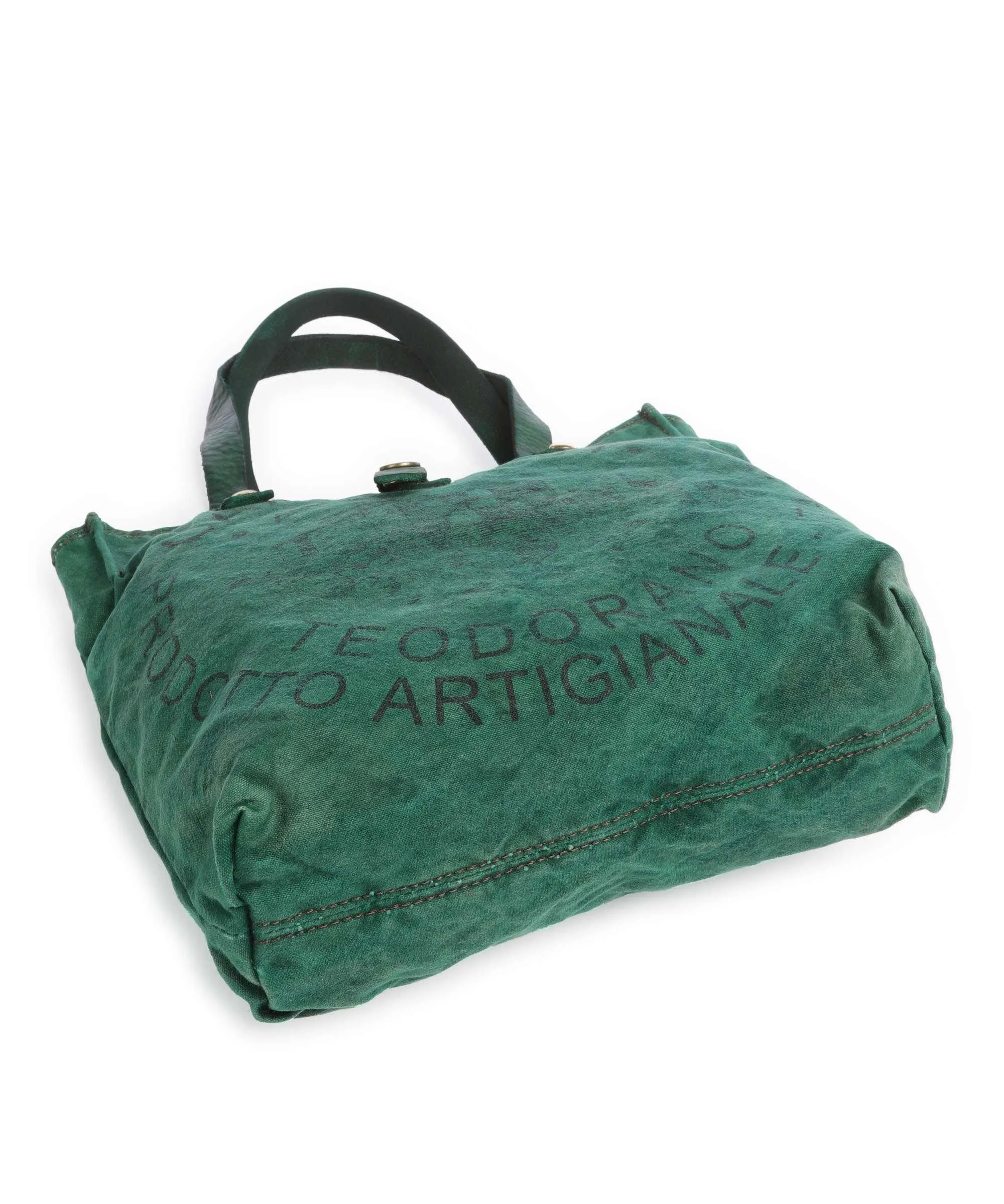  Campomaggi Borsa shopper tela verde  