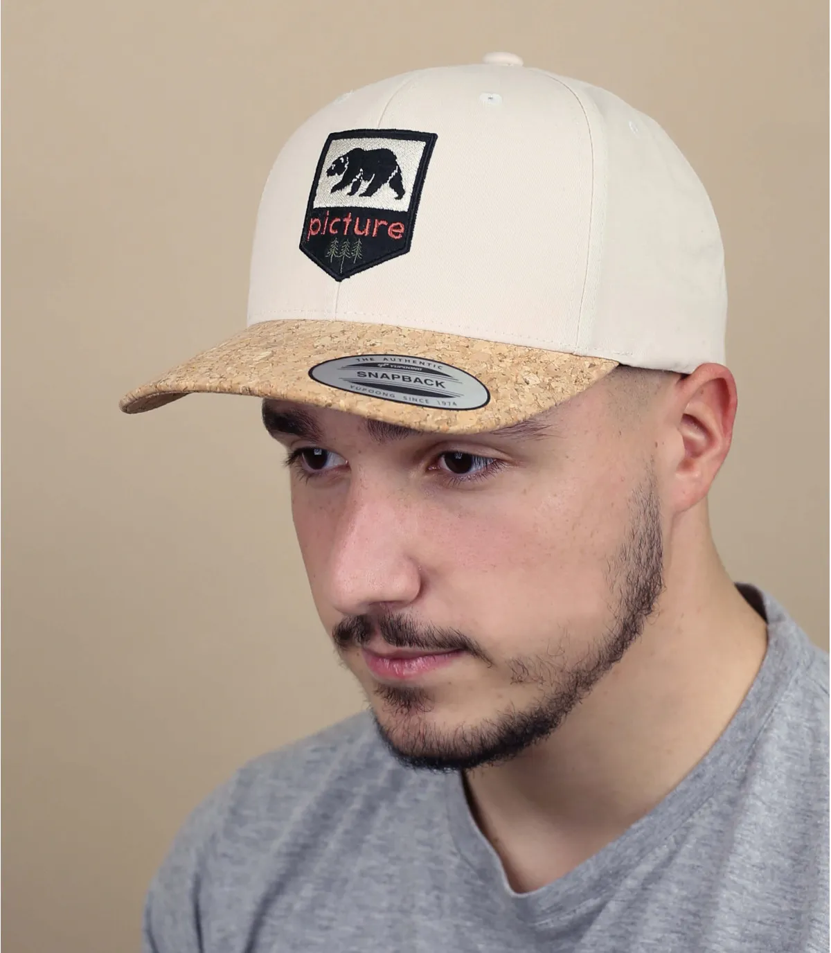 cappellino curve beigeWakopa wood ash     