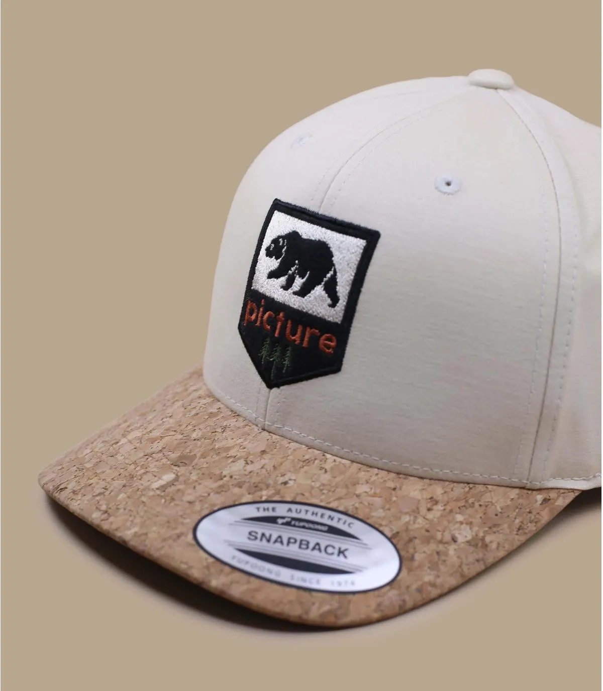 cappellino curve beigeWakopa wood ash     