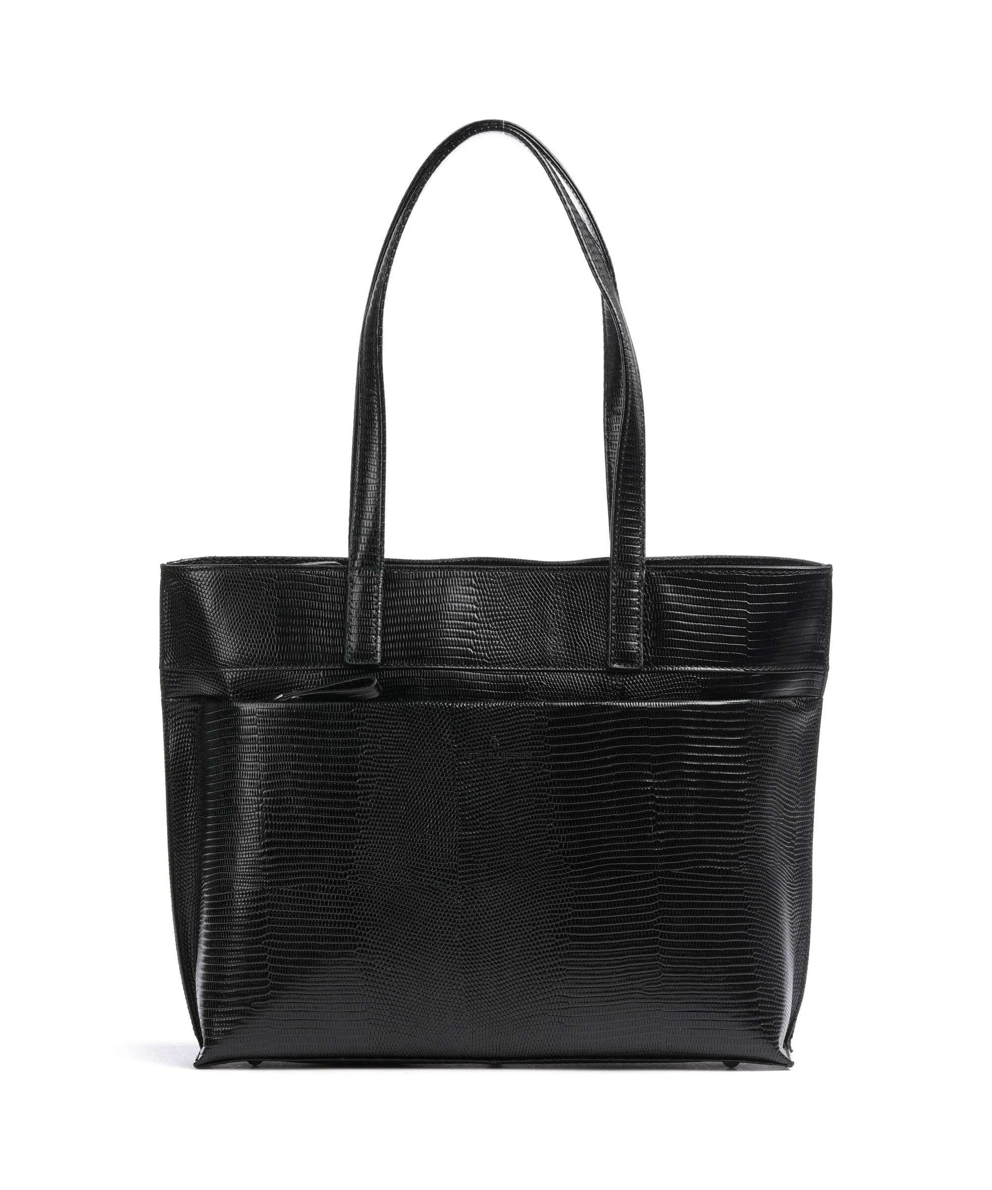  Castelijn & Beerens Donna RFID Borsa shopper 15″ pelle di vacchetta goffrata nero  