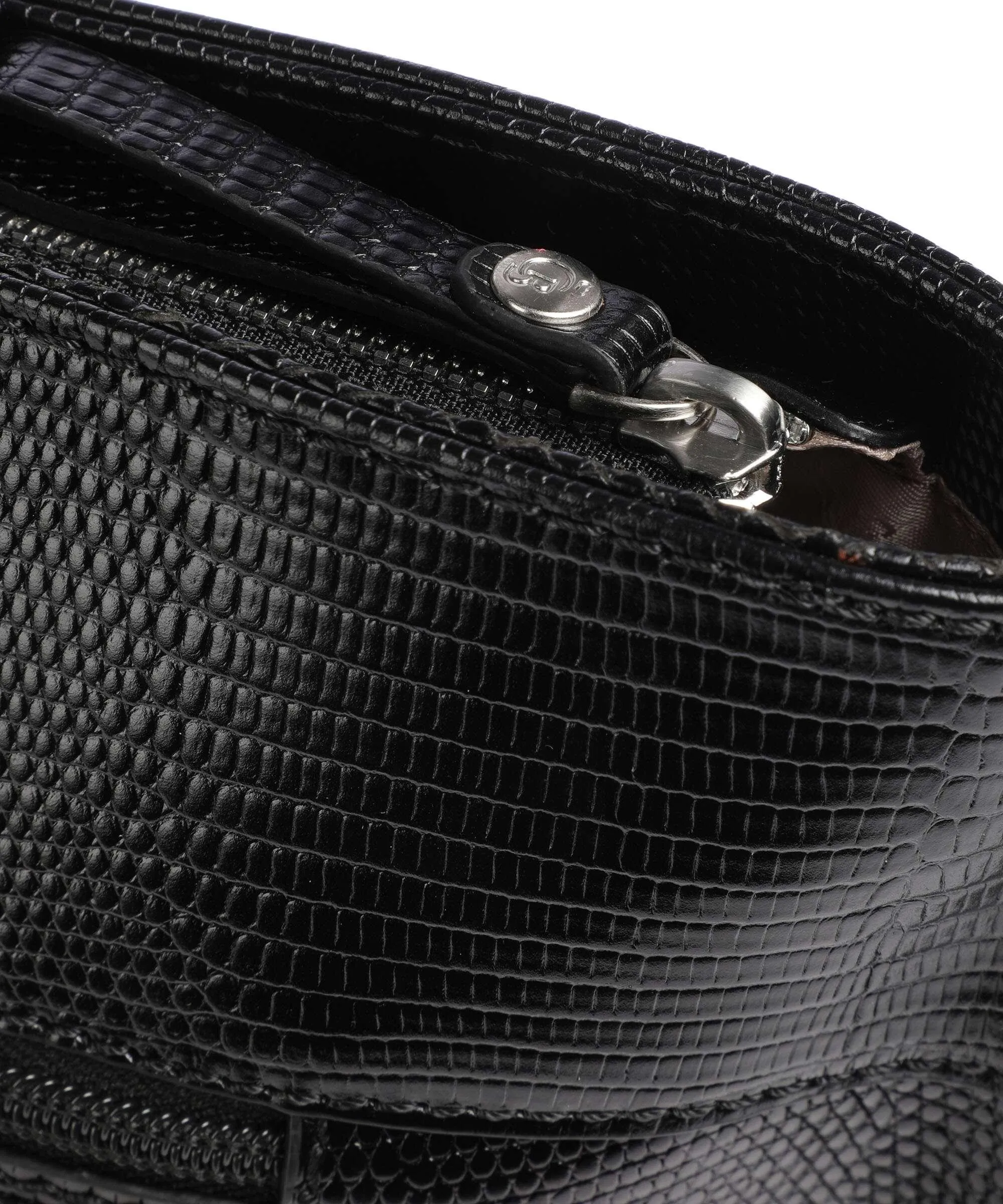  Castelijn & Beerens Donna RFID Borsa shopper 15″ pelle di vacchetta goffrata nero  