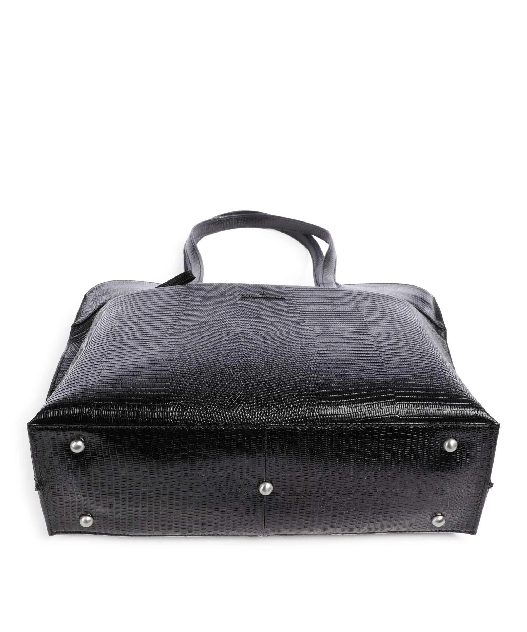  Castelijn & Beerens Donna RFID Borsa shopper 15″ pelle di vacchetta goffrata nero  