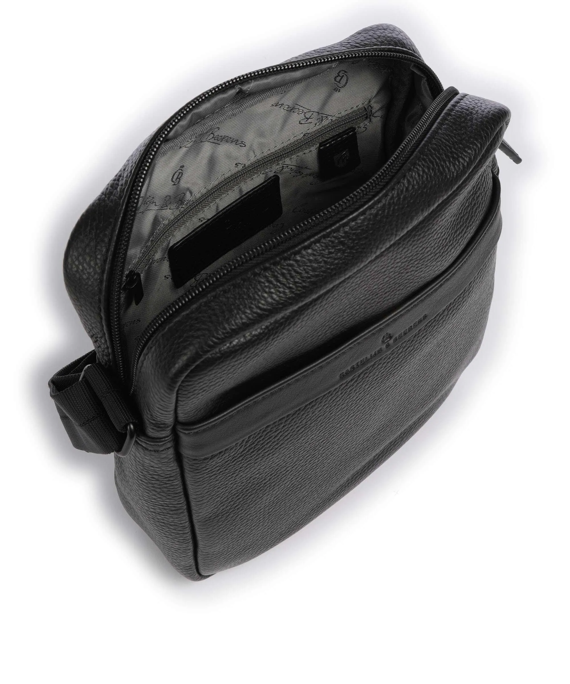  Castelijn & Beerens Onyx Jort Borsa a tracolla pelle di vacchetta grana nero  