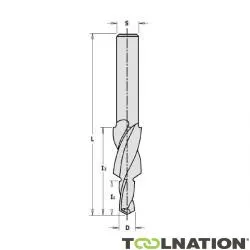 CMT 290.060R Fresa per scanalatura per alluminio e plastica 11,5 mm, gambo 10 mm