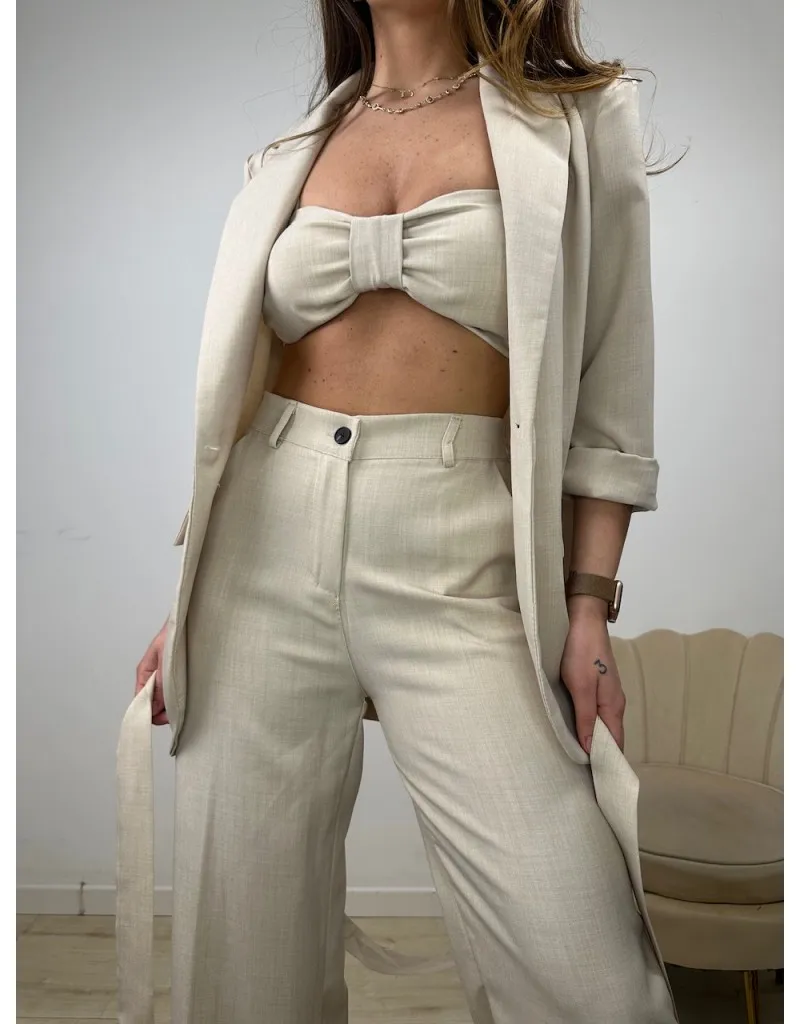 CO ORD SET 3 PEZZI ADELE BEIGE