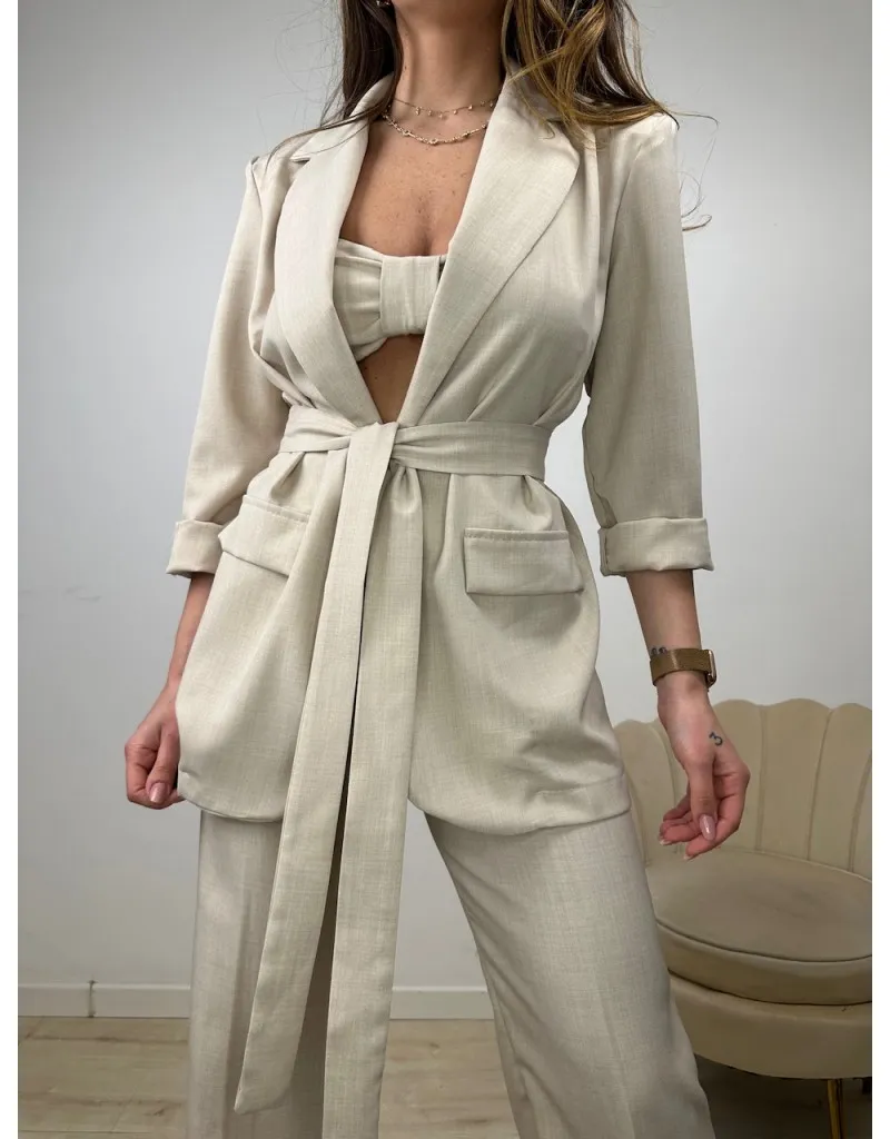 CO ORD SET 3 PEZZI ADELE BEIGE
