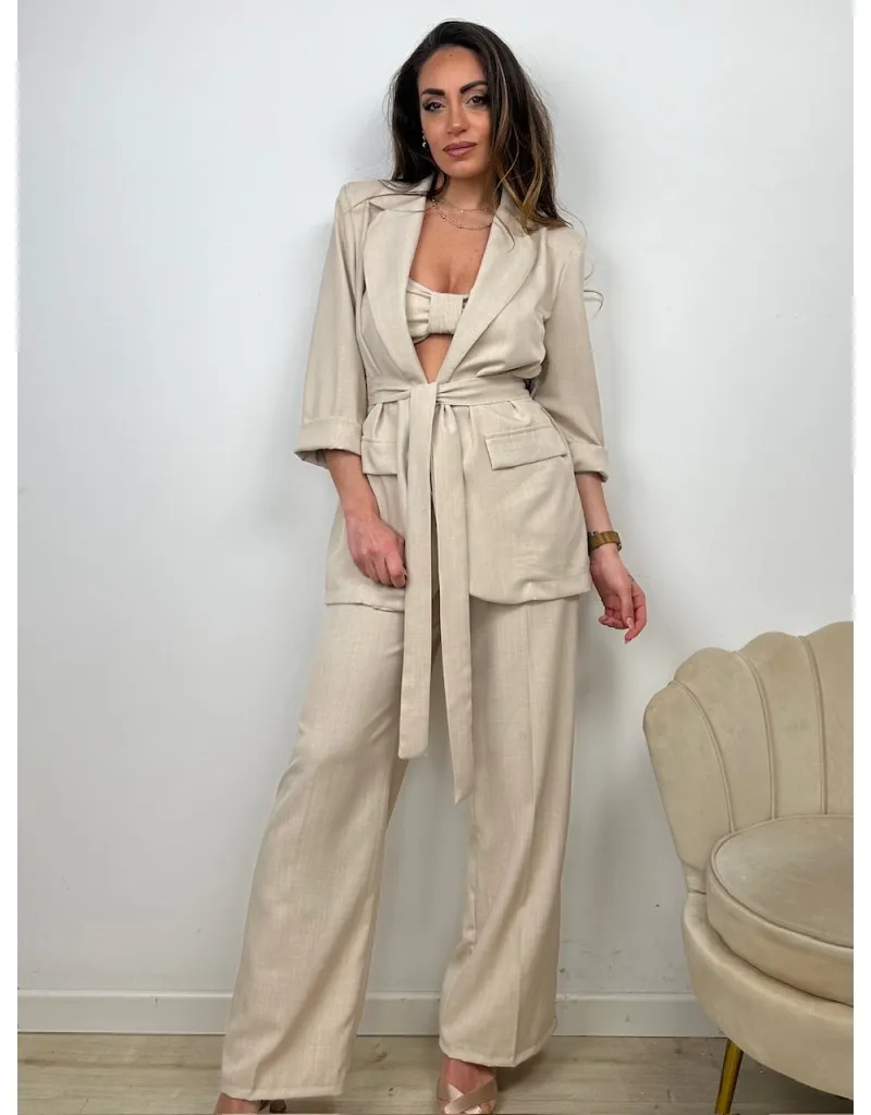 CO ORD SET 3 PEZZI ADELE BEIGE