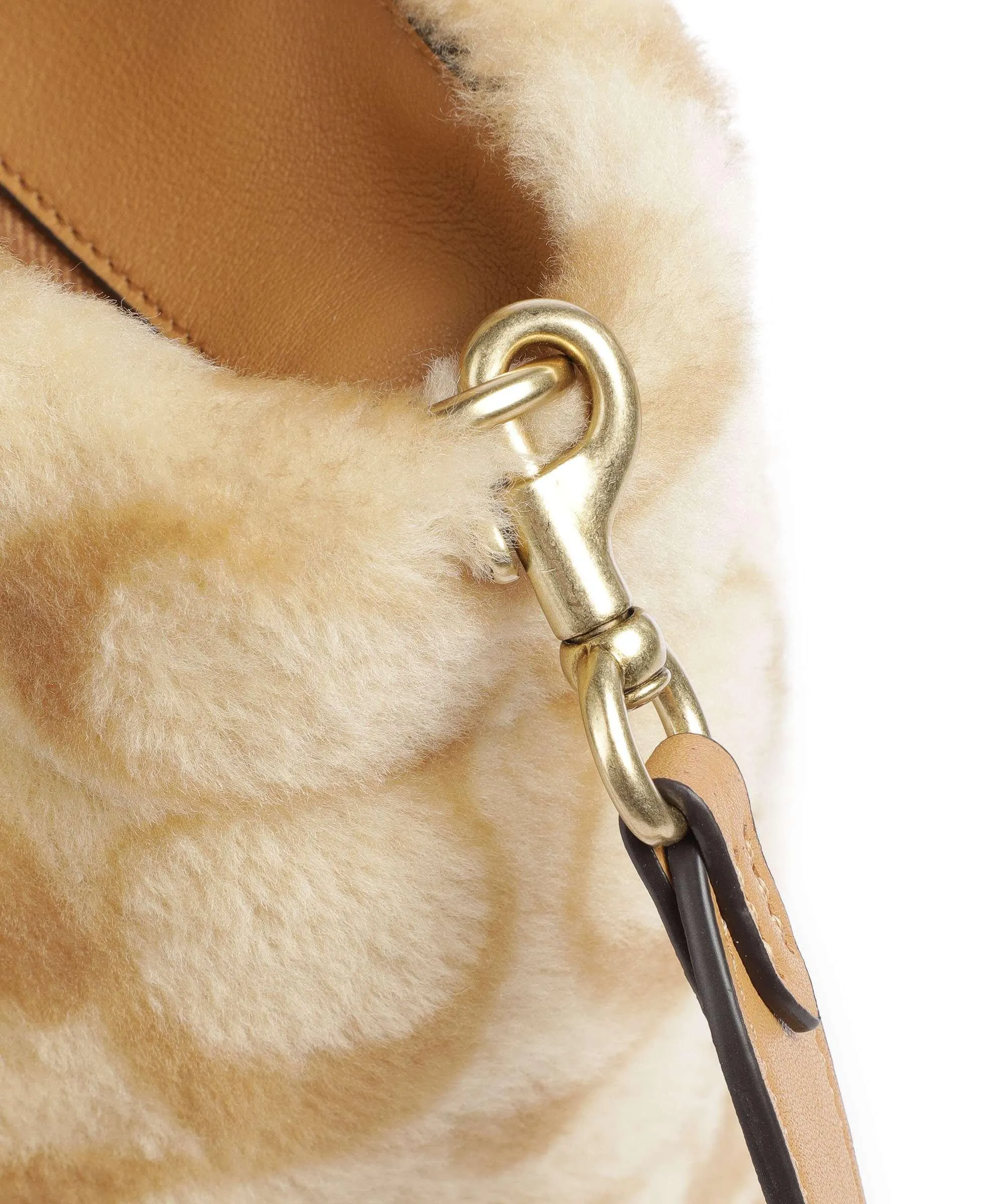  Coach Borsa shopper eco-pelliccia beige  