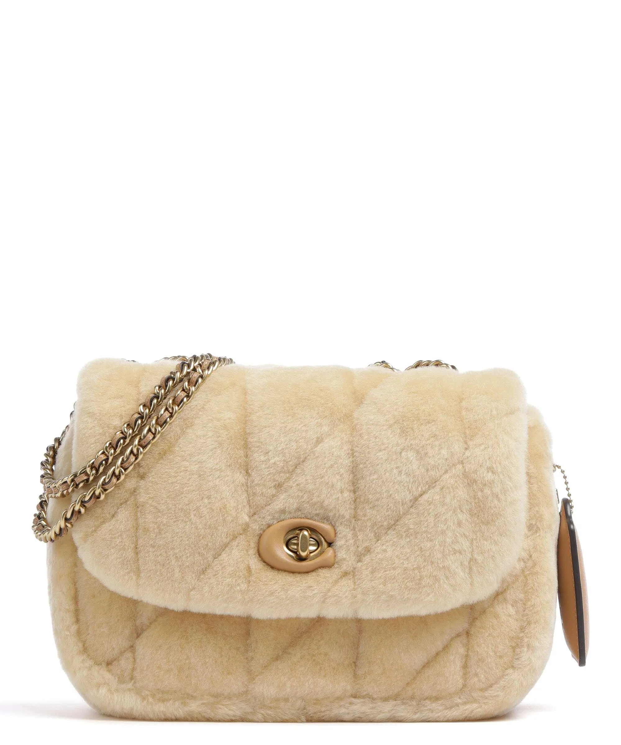  Coach Wyn Borsa a spalla eco-pelliccia natura  