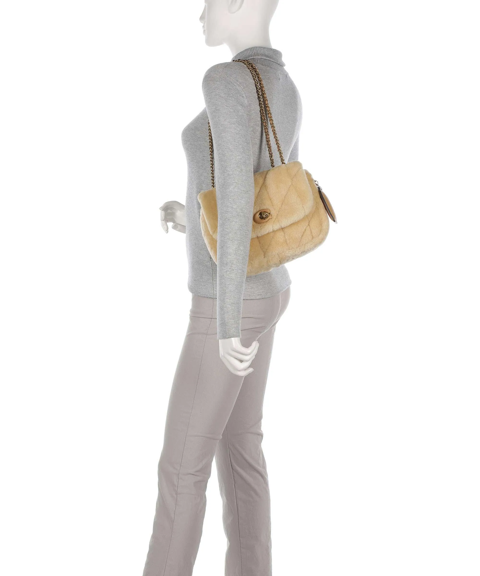  Coach Wyn Borsa a spalla eco-pelliccia natura  