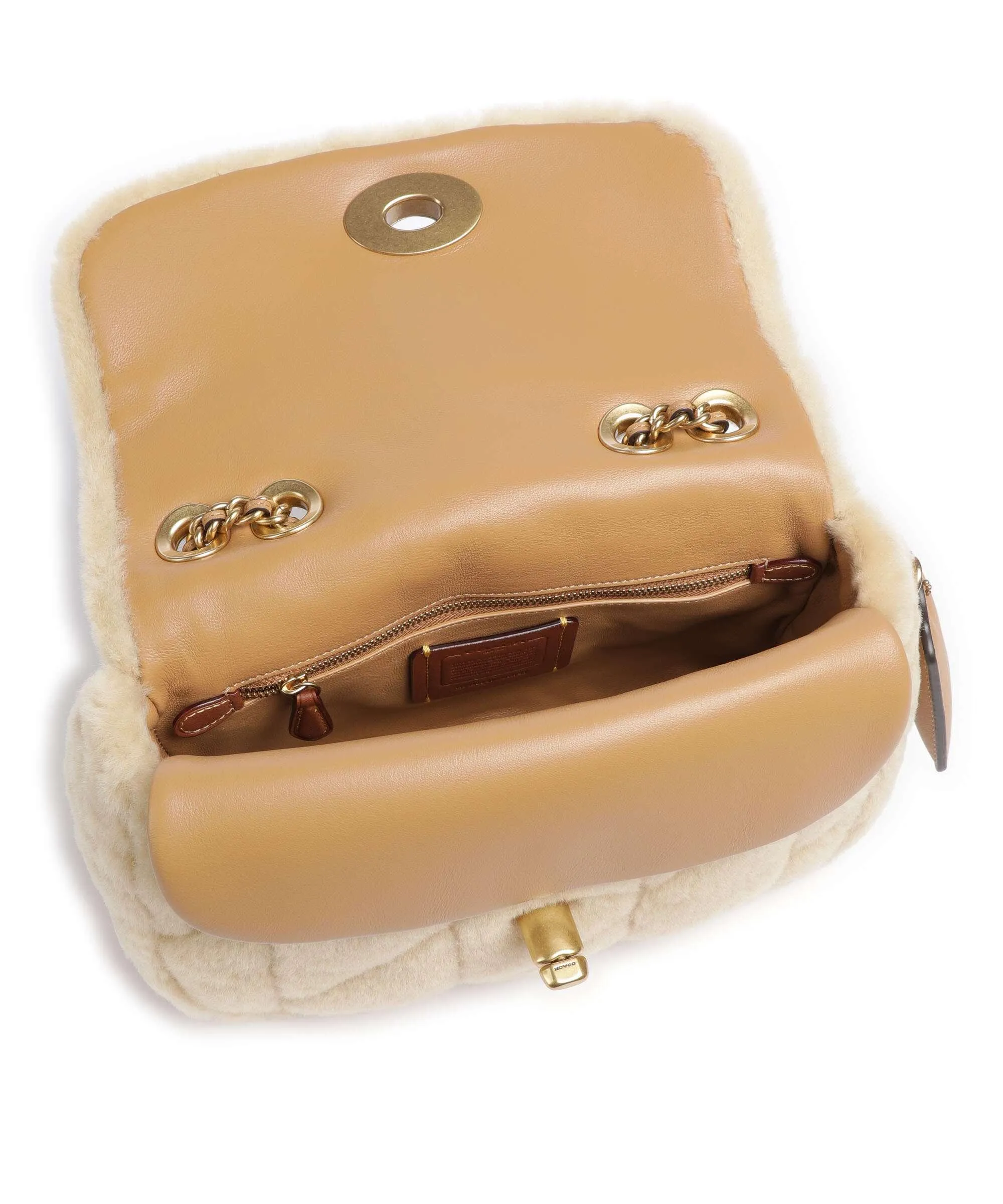  Coach Wyn Borsa a spalla eco-pelliccia natura  