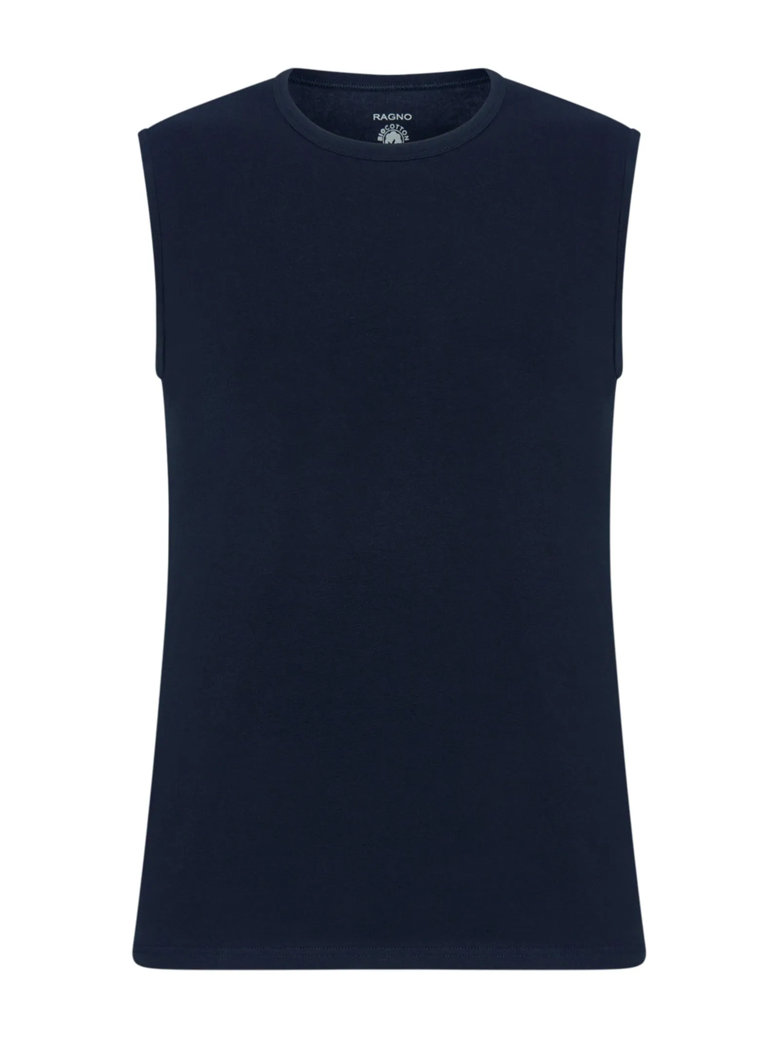 Comfort - Maglietta smanicata in cotone elasticizzato - Bleu