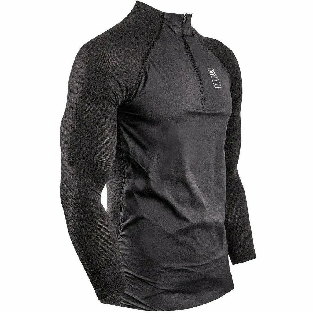 Compressport Hybrid Pullover Black - Maglia Running