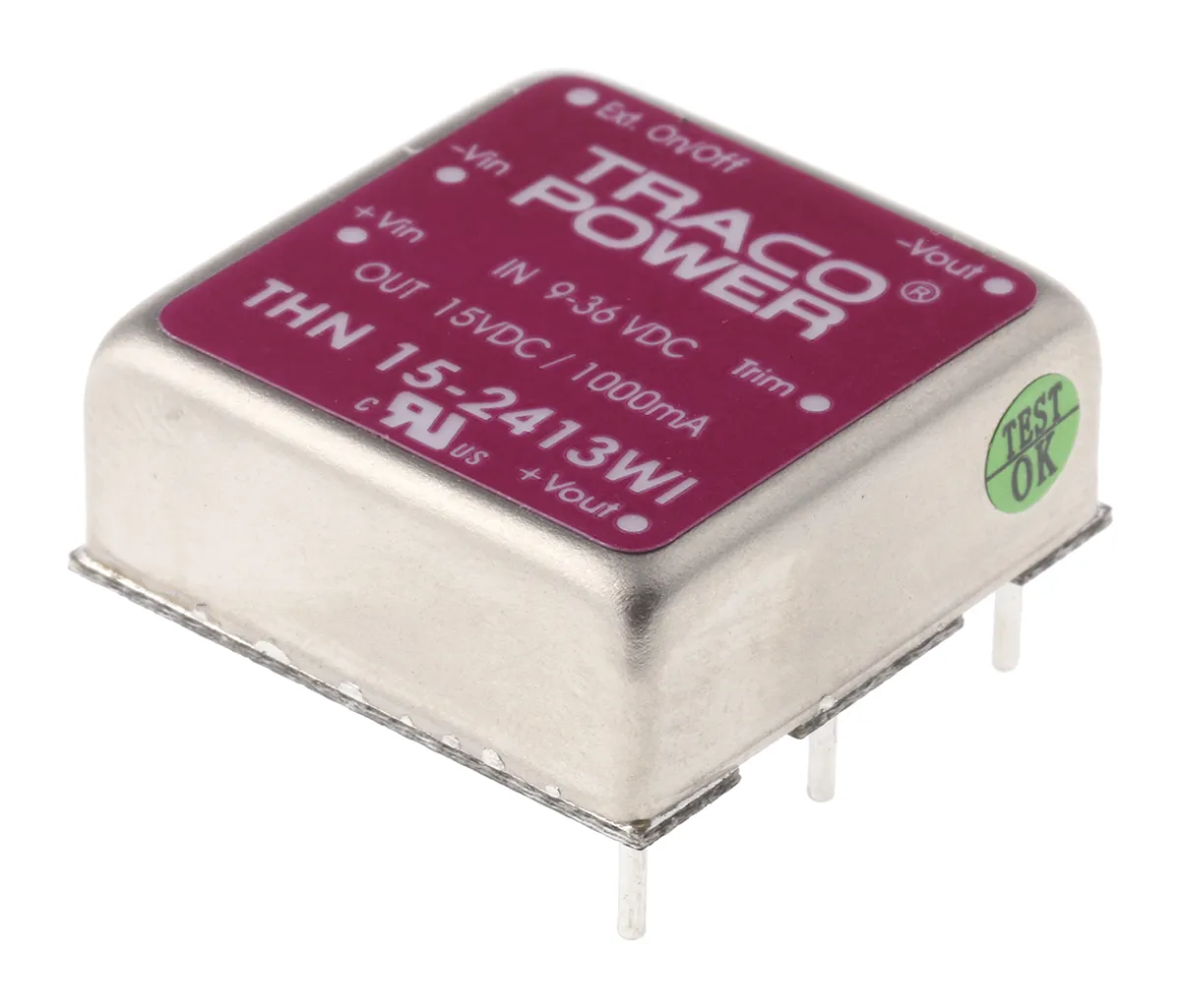 Convertitore c.c.-c.c. 15W, Vin 9 → 36 V c.c., Vout 15V cc, 1.6kV cc