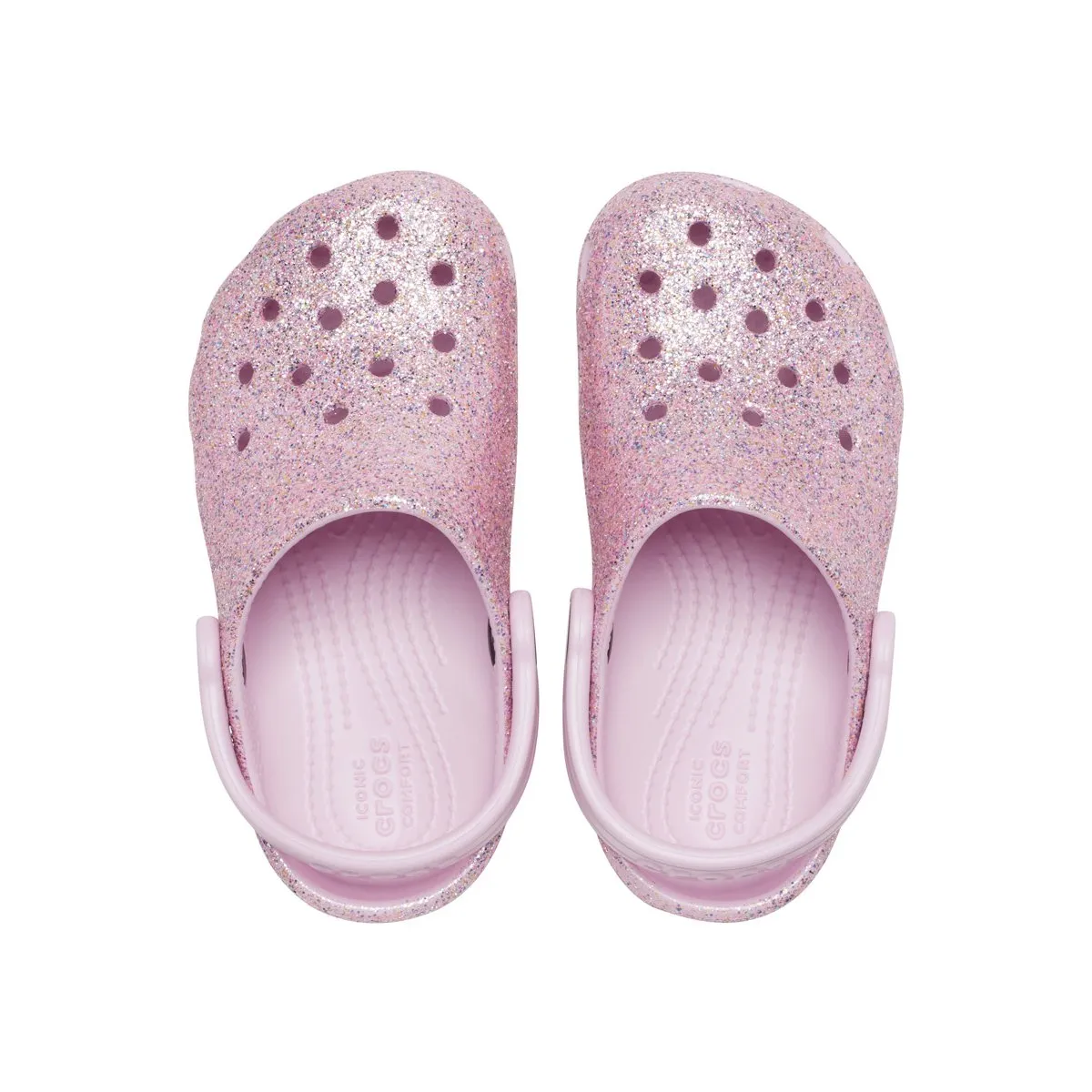 Crocs CR.206992-WHRB Classic glitter clog toddler