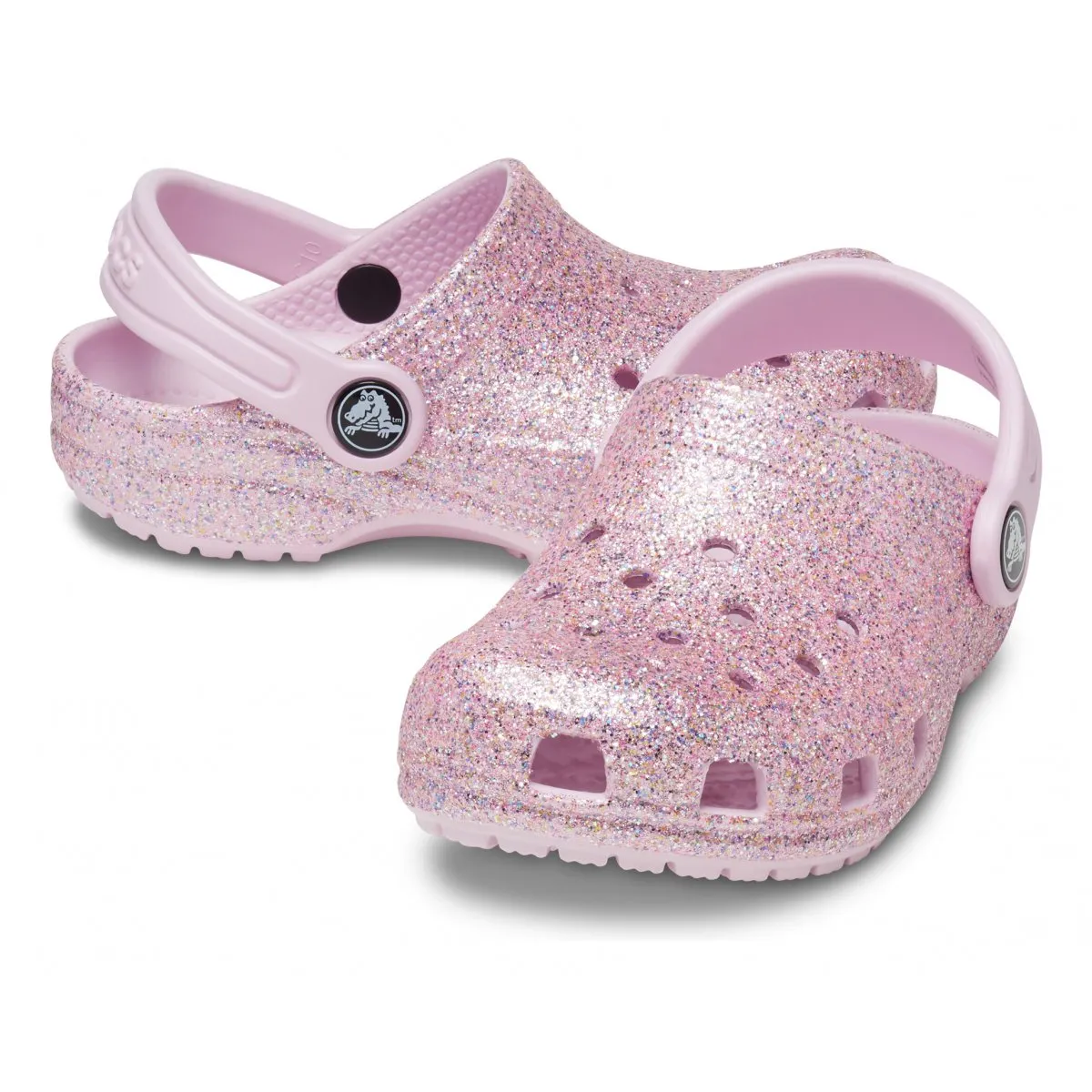 Crocs CR.206992-WHRB Classic glitter clog toddler