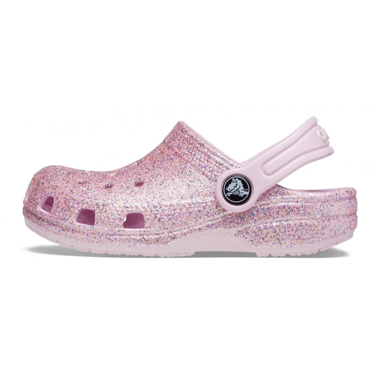Crocs CR.206992-WHRB Classic glitter clog toddler
