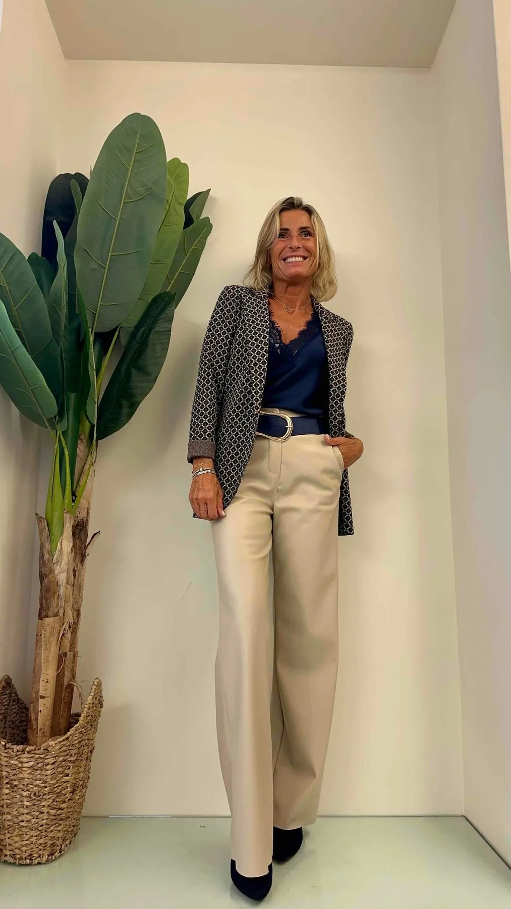 DAFNE - 54905P32 - PANTALONE PALAZZO SIMIL PELLE