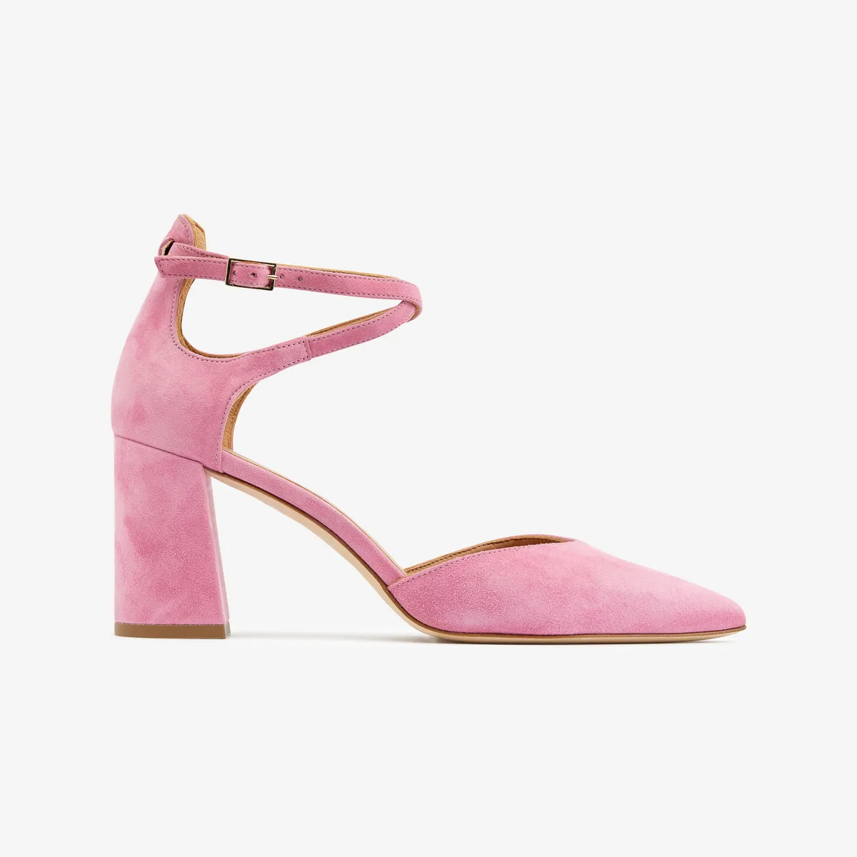 Decolleté Rosa con Cinturino Incrociato