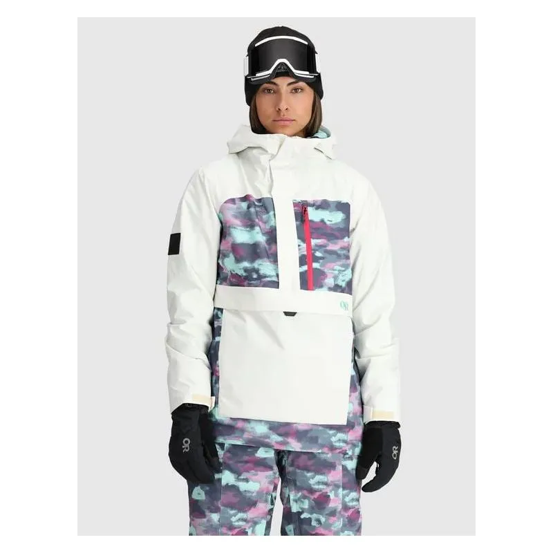 Donna Outdoor Research Giacca a vento Snowcrew (mimetica neve/calcite)