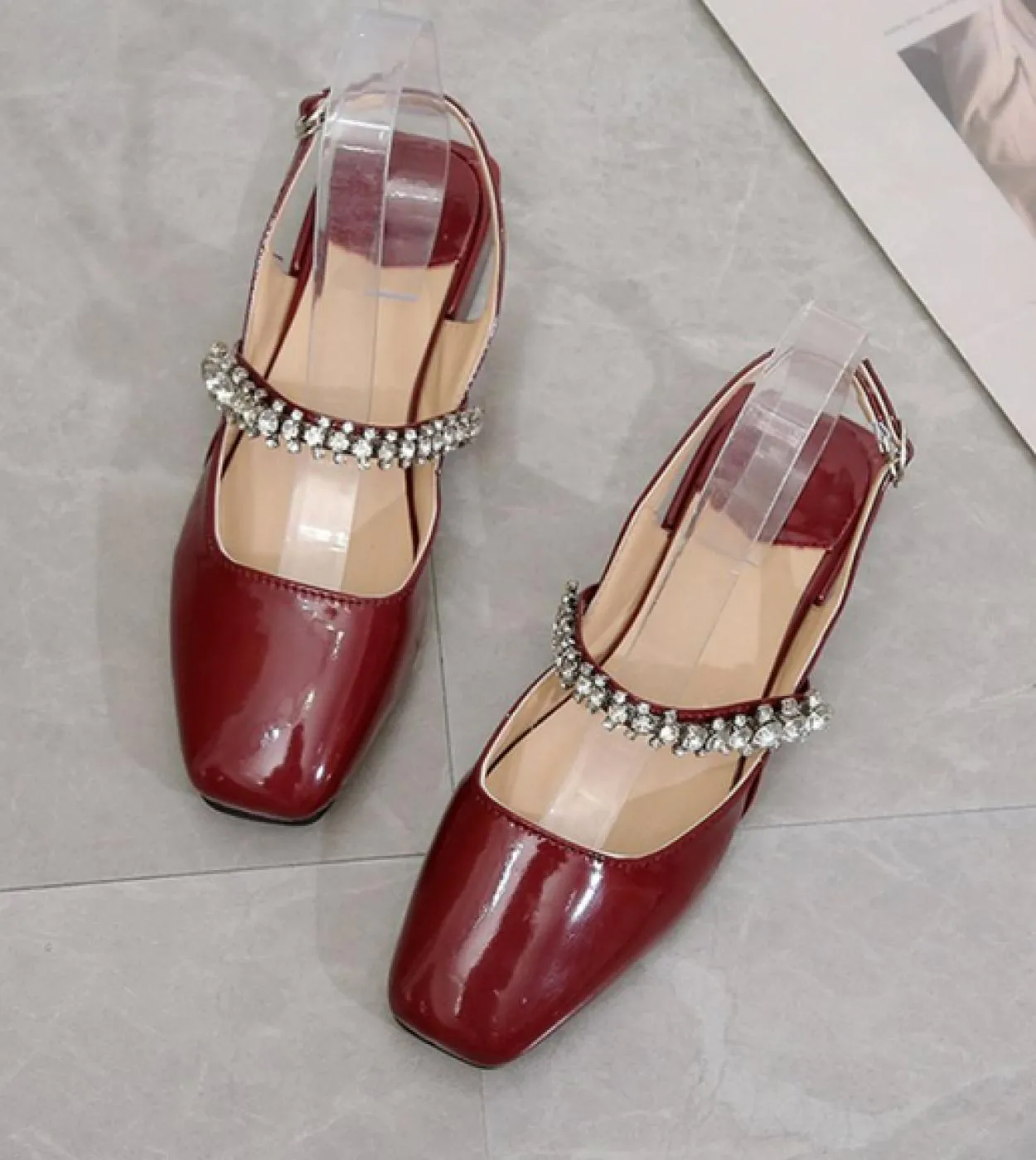 Donna Primavera Tacchi Alti Slingbacks Donna Punta Rotonda Scarpe da Donna Solide Office Lady Eleganti Sandali Décolleté