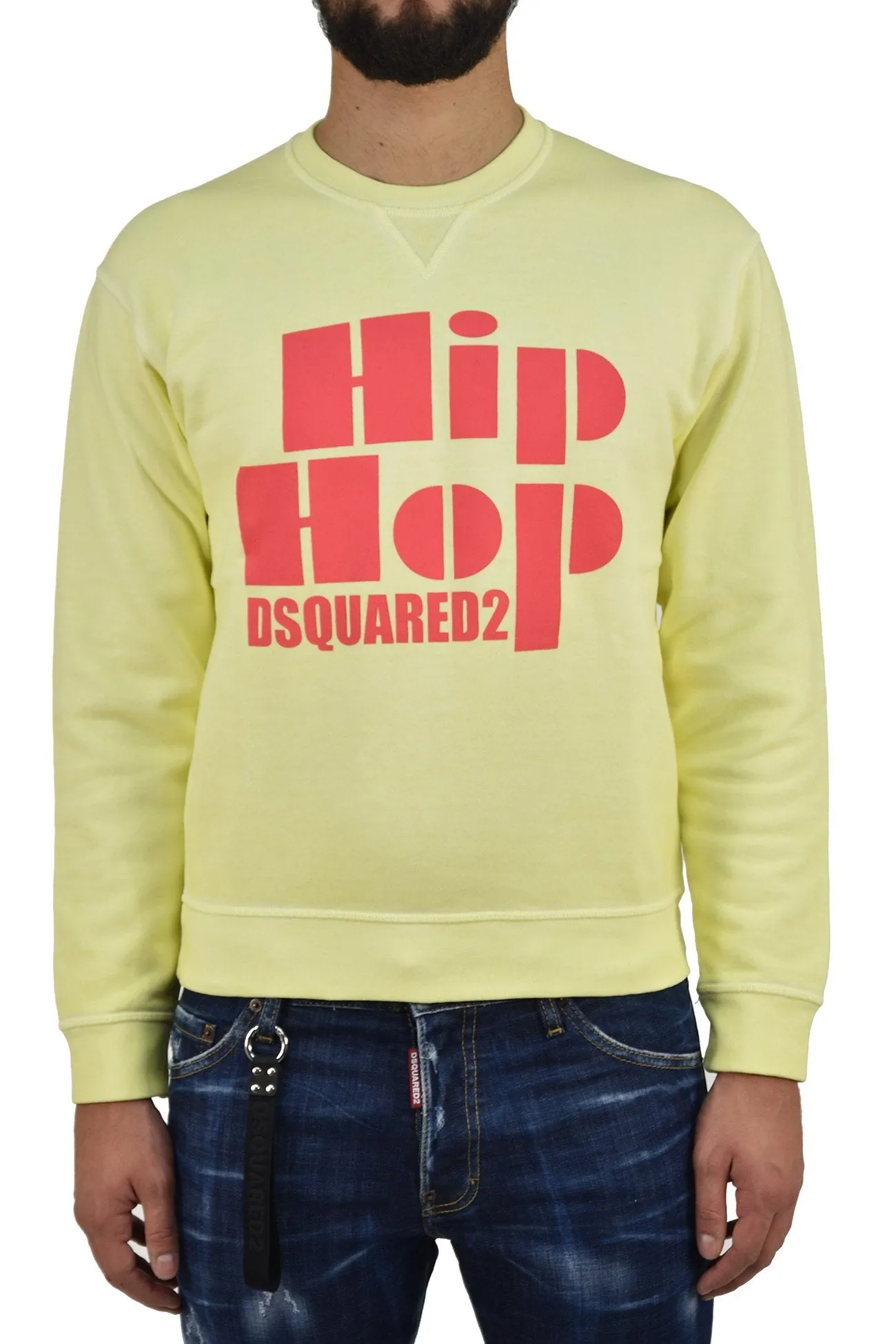 Dsquared2 Felpa Gialla Uomo Cotone Logo Mod.S74GU0266S25042169
