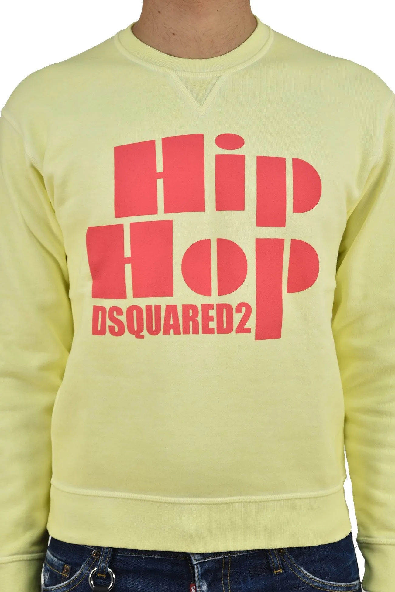 Dsquared2 Felpa Gialla Uomo Cotone Logo Mod.S74GU0266S25042169