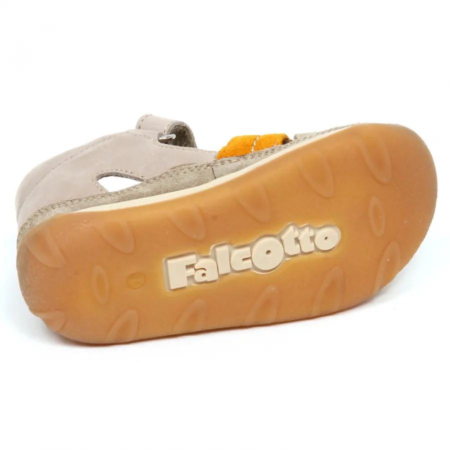 E5916 sandalo bimbo taupe FALCOTTO NATURINO scarpe primi passi shoe baby boy