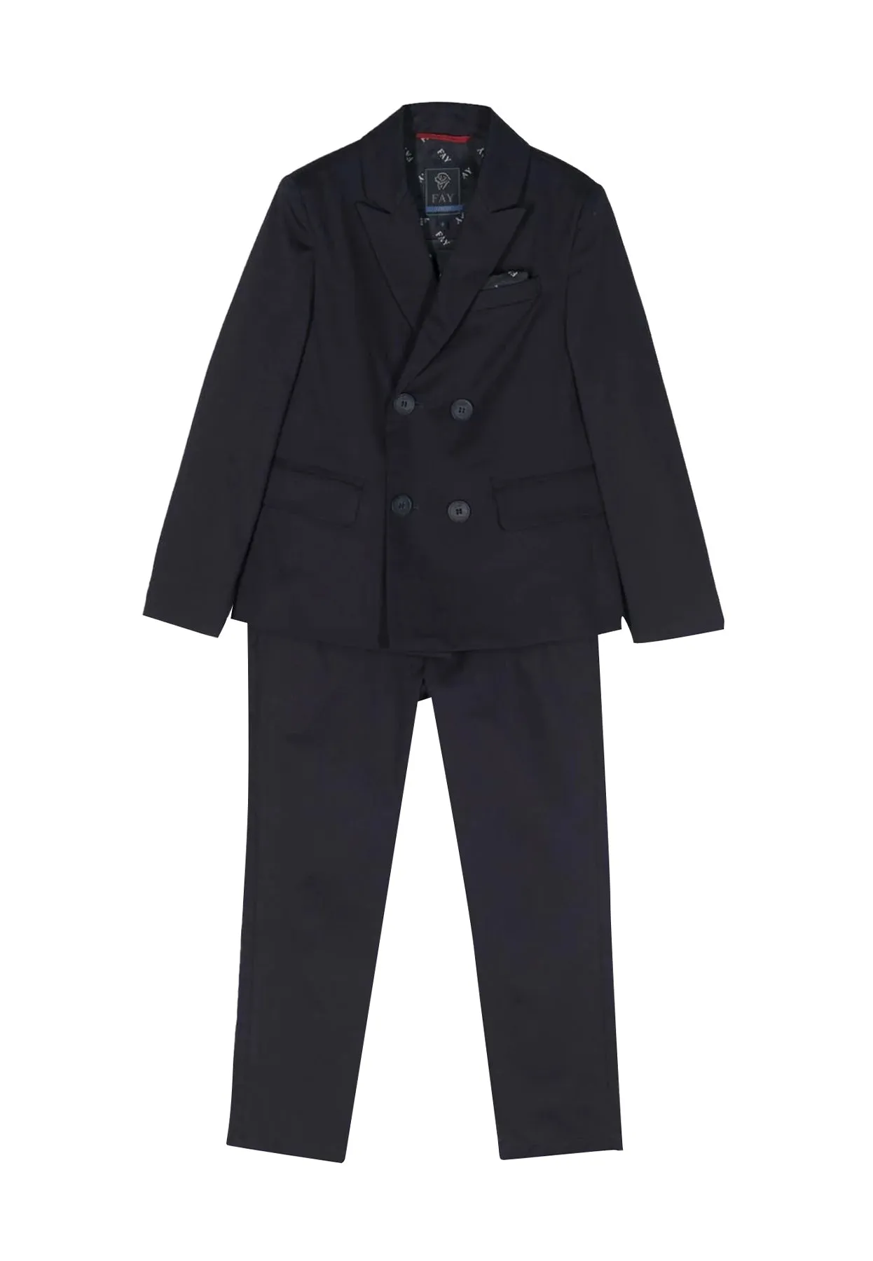 Fay abito blu bambino in cotone