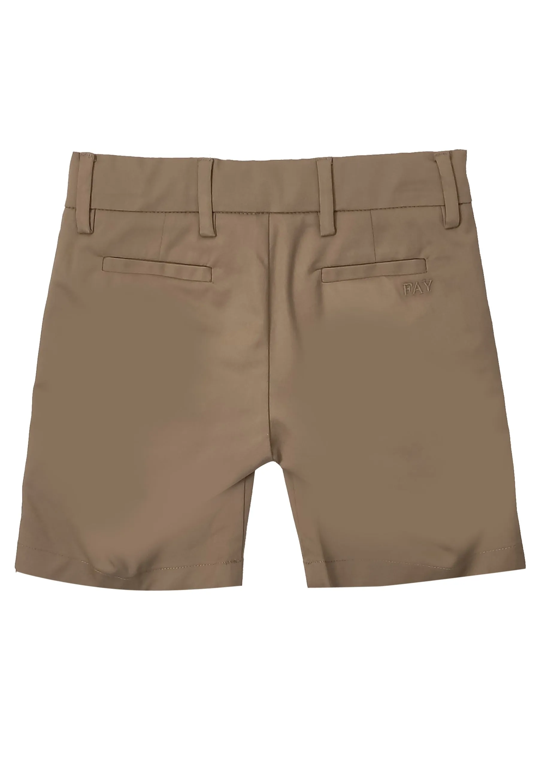 Fay bermuda marrone ragazzo in cotone